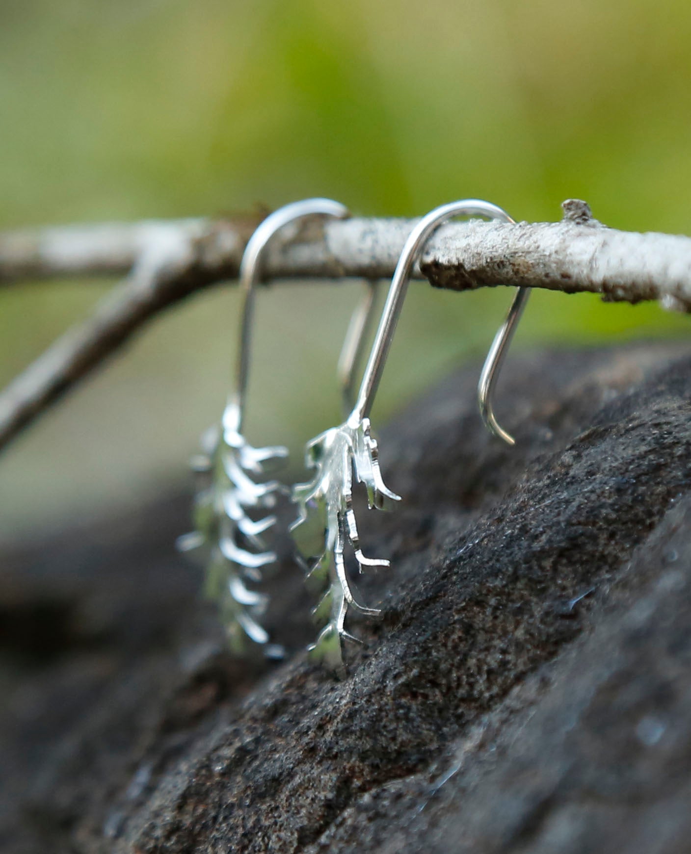 mulga fern earrings | solid silver
