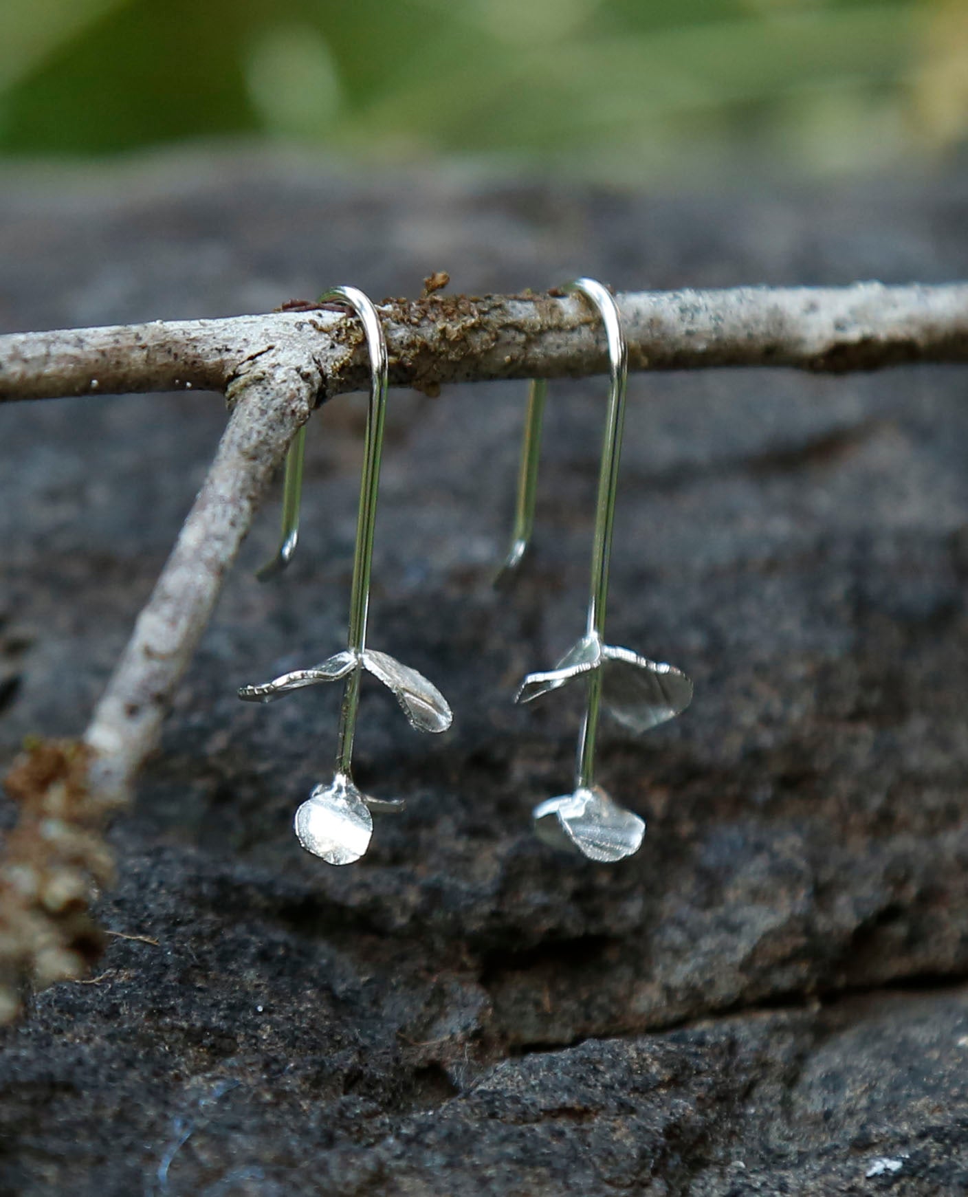 silver dollar gum earrings | solid silver