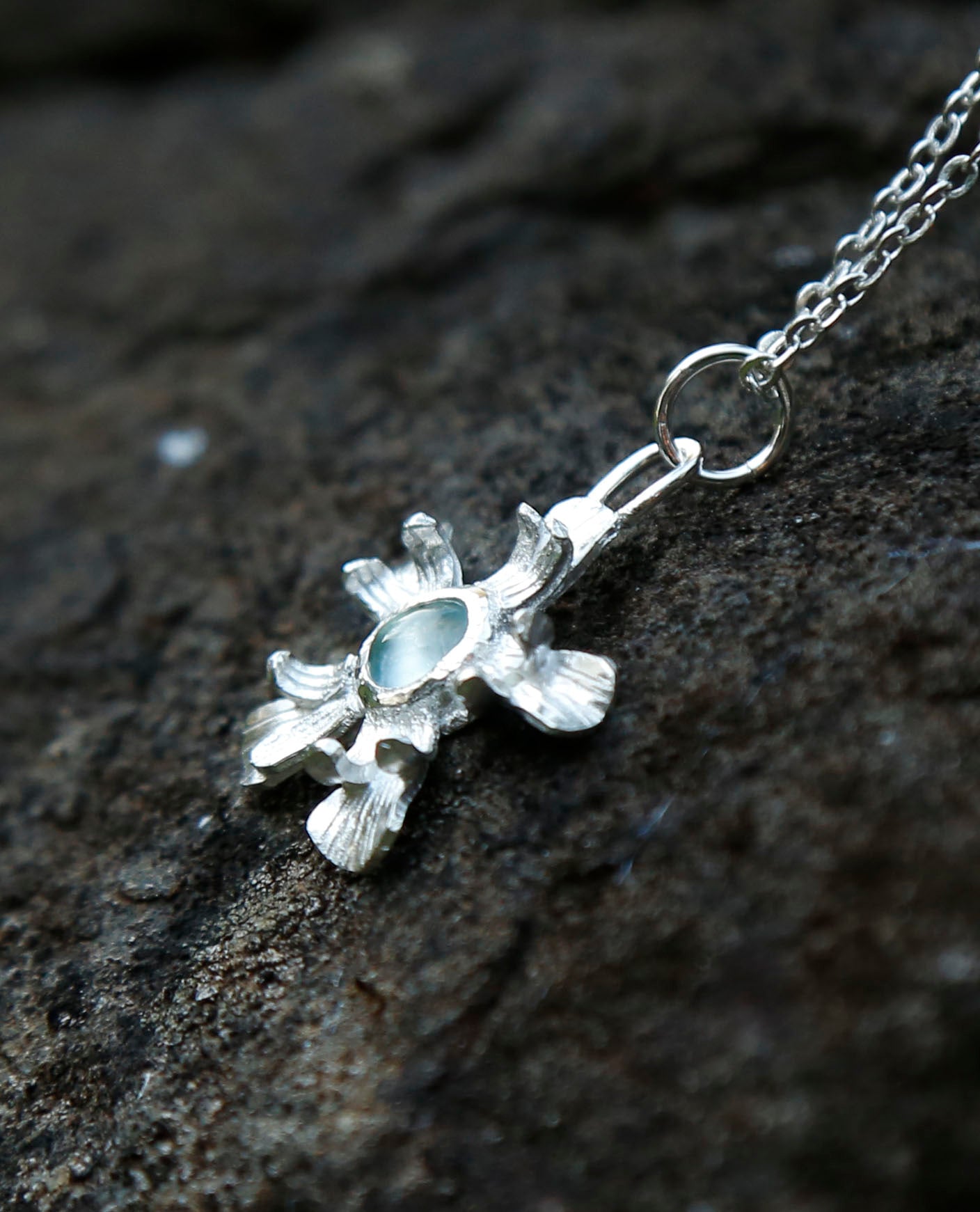 aquamarine pendant | solid silver