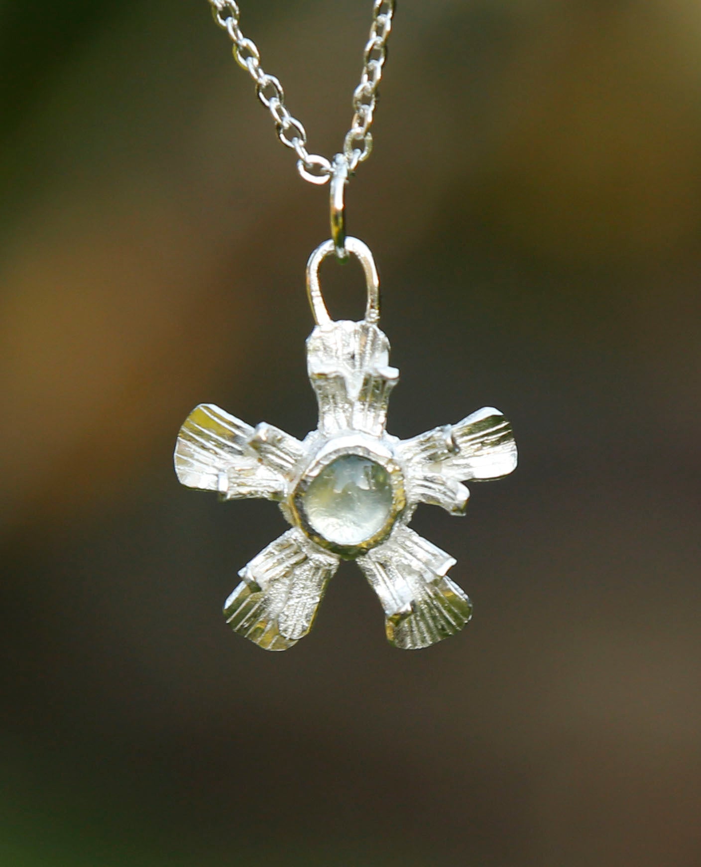 aquamarine pendant | solid silver