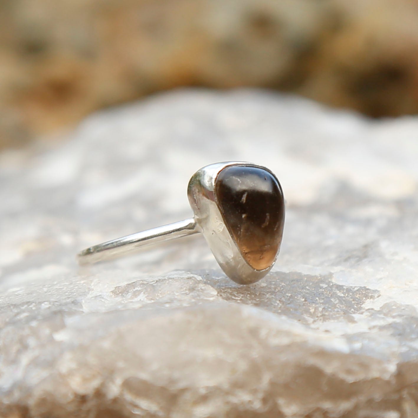 smokey quartz ring | M 1/2