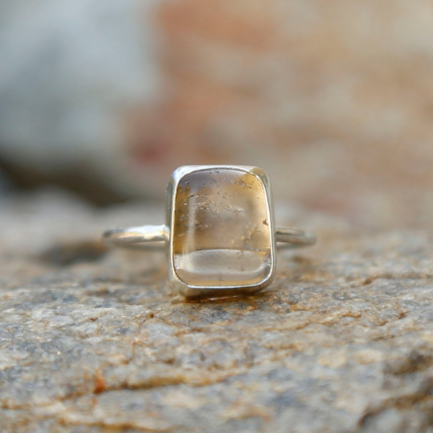 smokey quartz ring | K 1/2