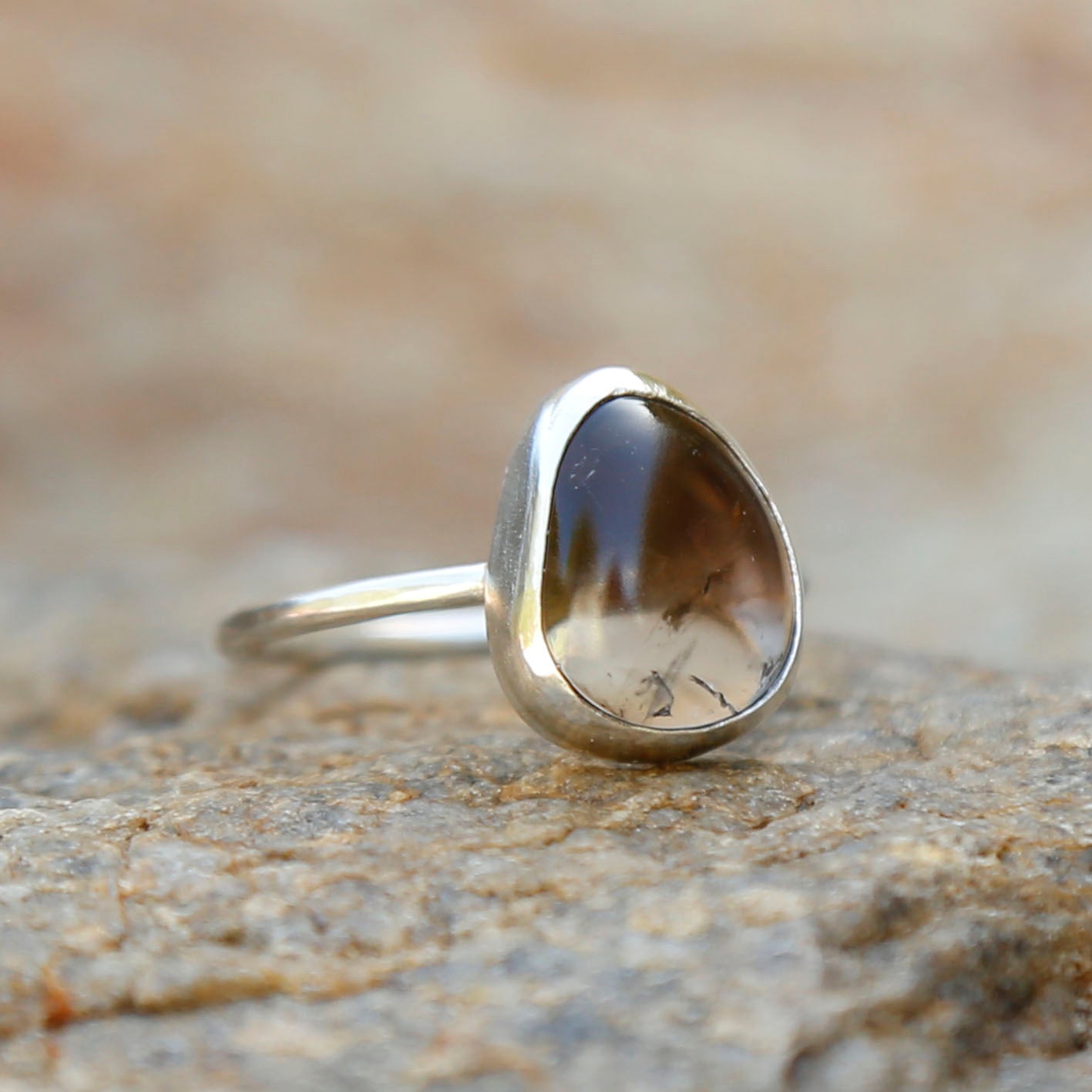 smokey quartz ring | N 1/2