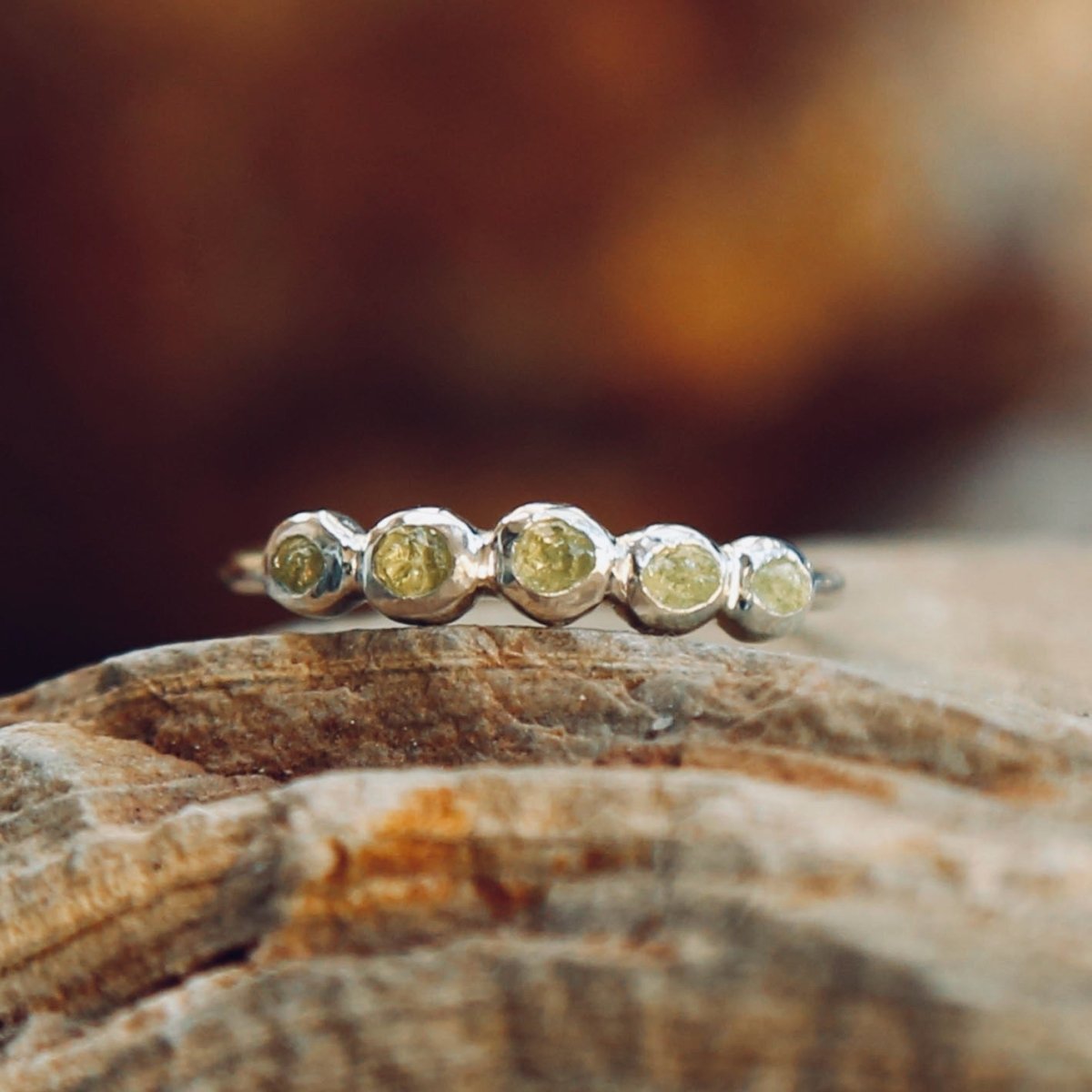 Sterling Silver Peridot Ring the Fossick