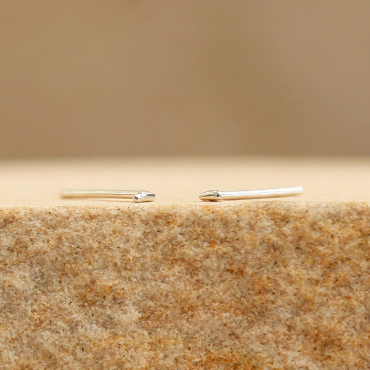 sterling silver stick studs handmade