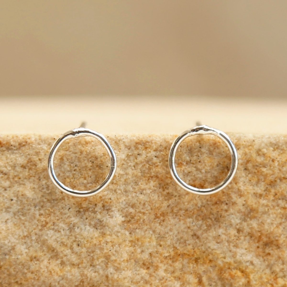 sterling silver circle studs