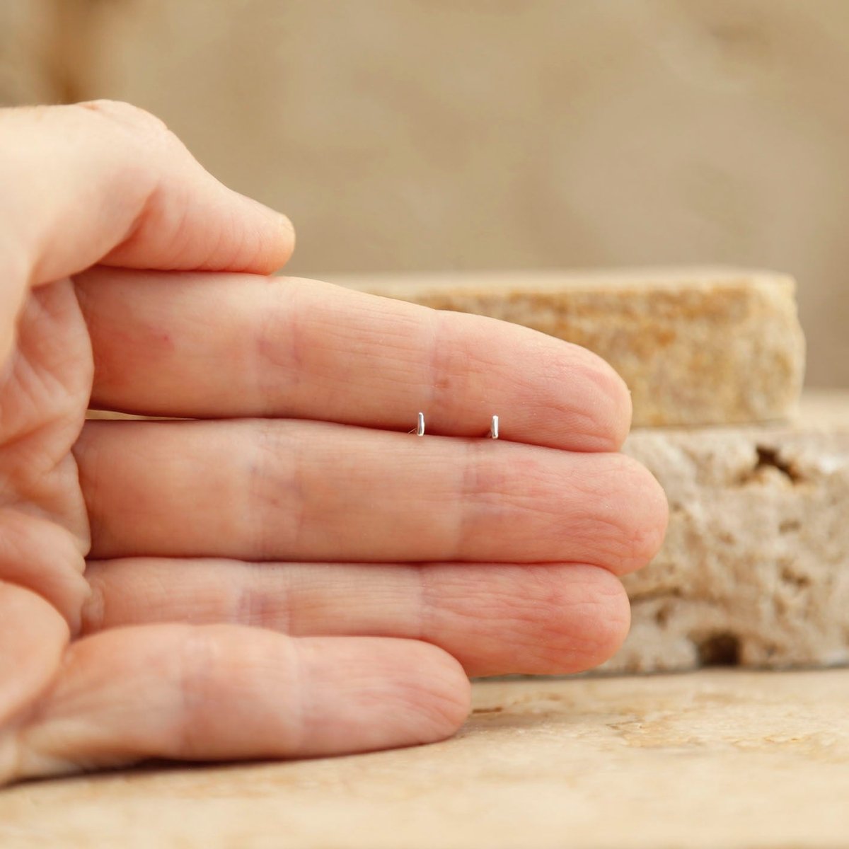sterling silver stick studs