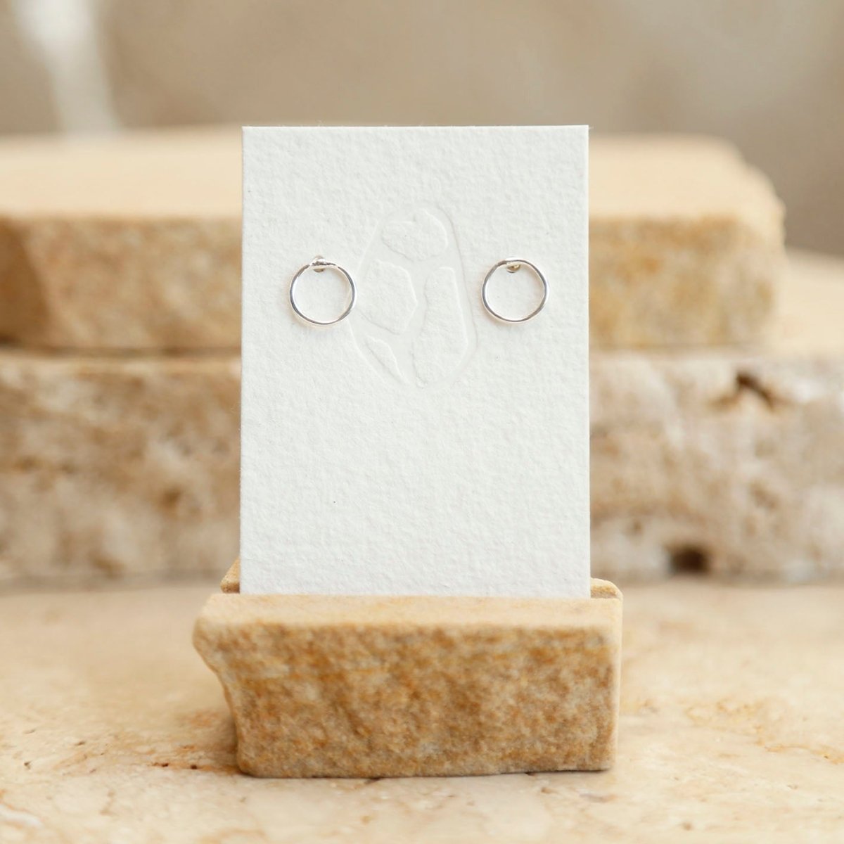 cute sterling silver circle studs