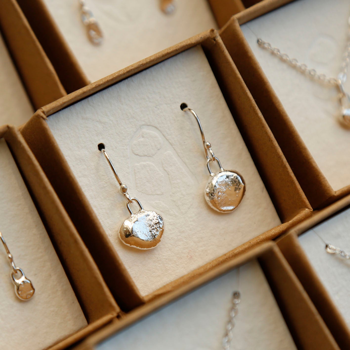sterling silver blob earrings v.2