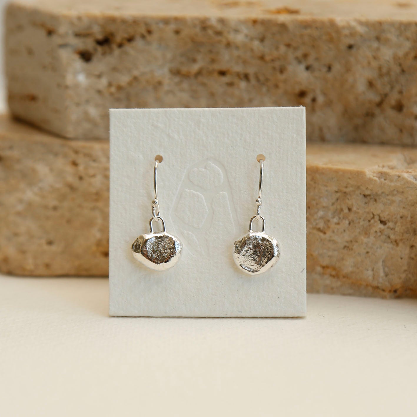 sterling silver blob earrings v.2