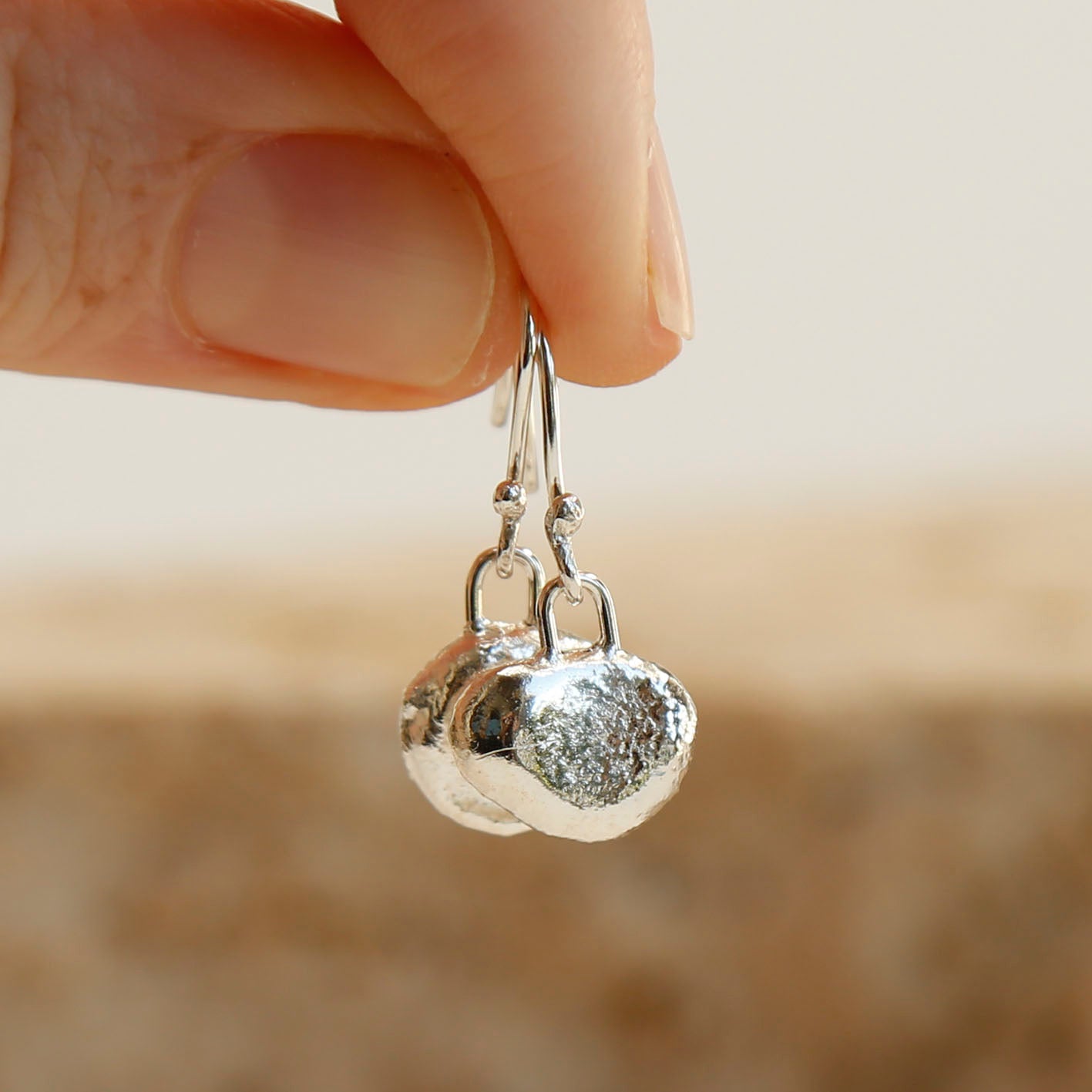 sterling silver blob earrings v.2