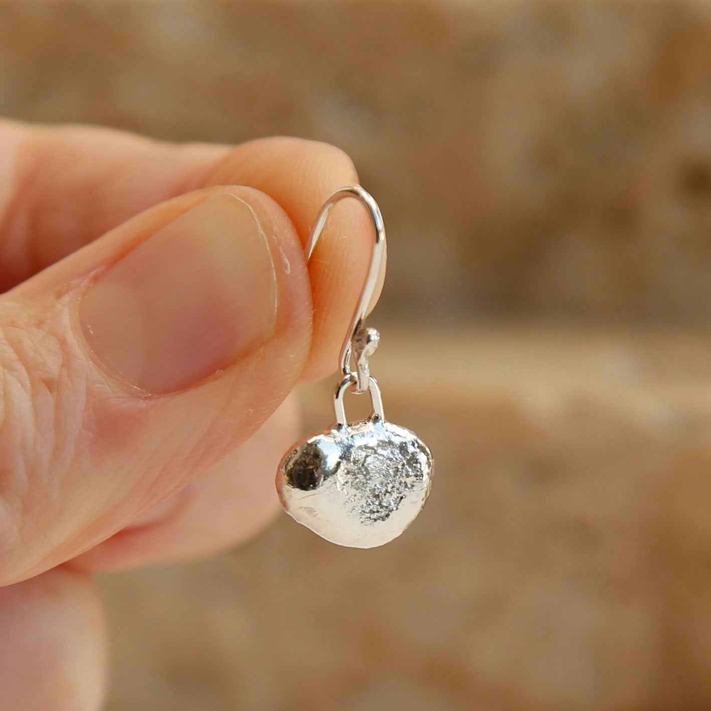 sterling silver blob earrings v.2