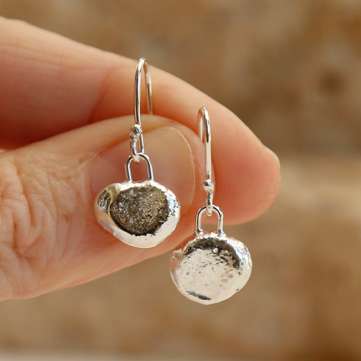 sterling silver blob earrings v.2