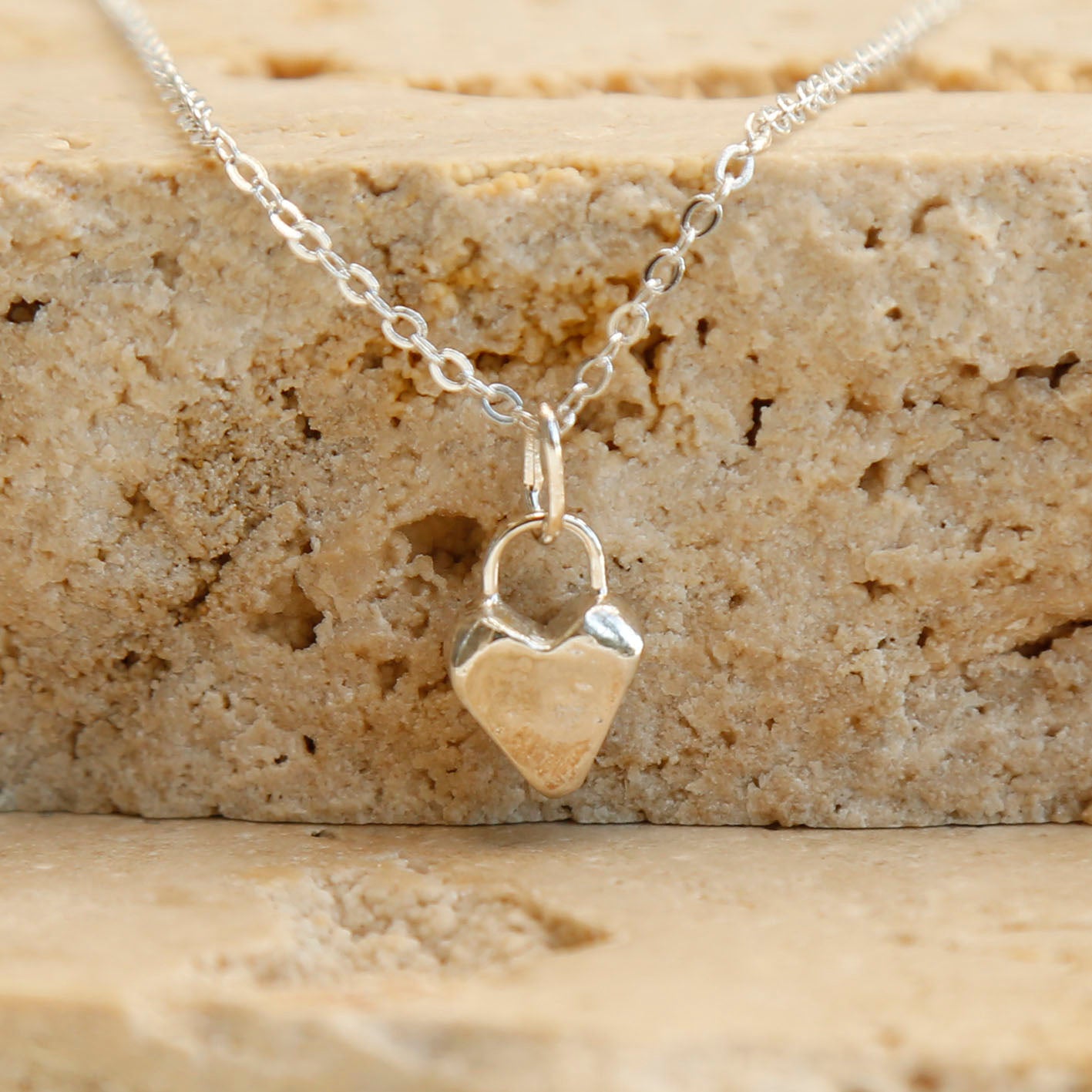 sterling silver heart pendant v.6