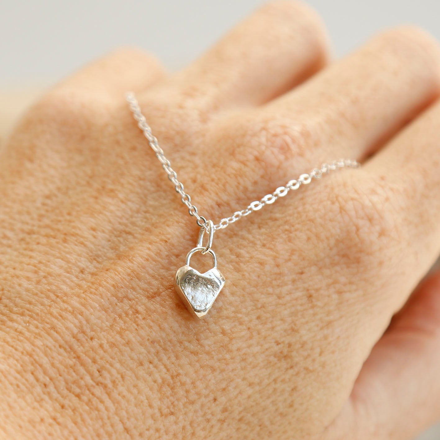 sterling silver heart pendant v.6
