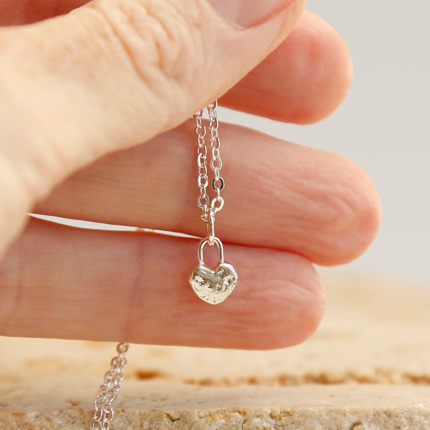 sterling silver heart pendant v.5