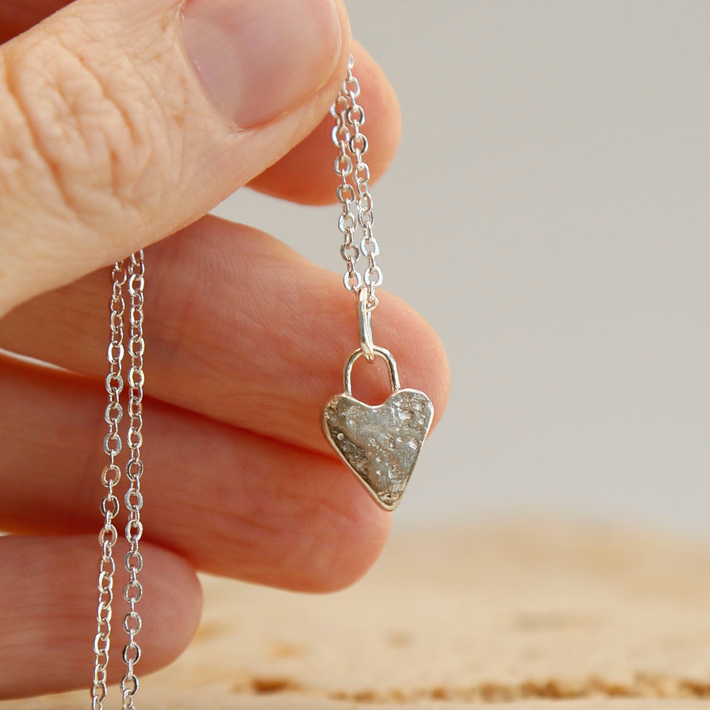 sterling silver heart pendant v.1