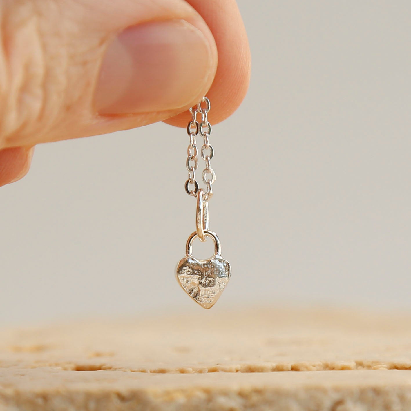 sterling silver heart pendant v.4