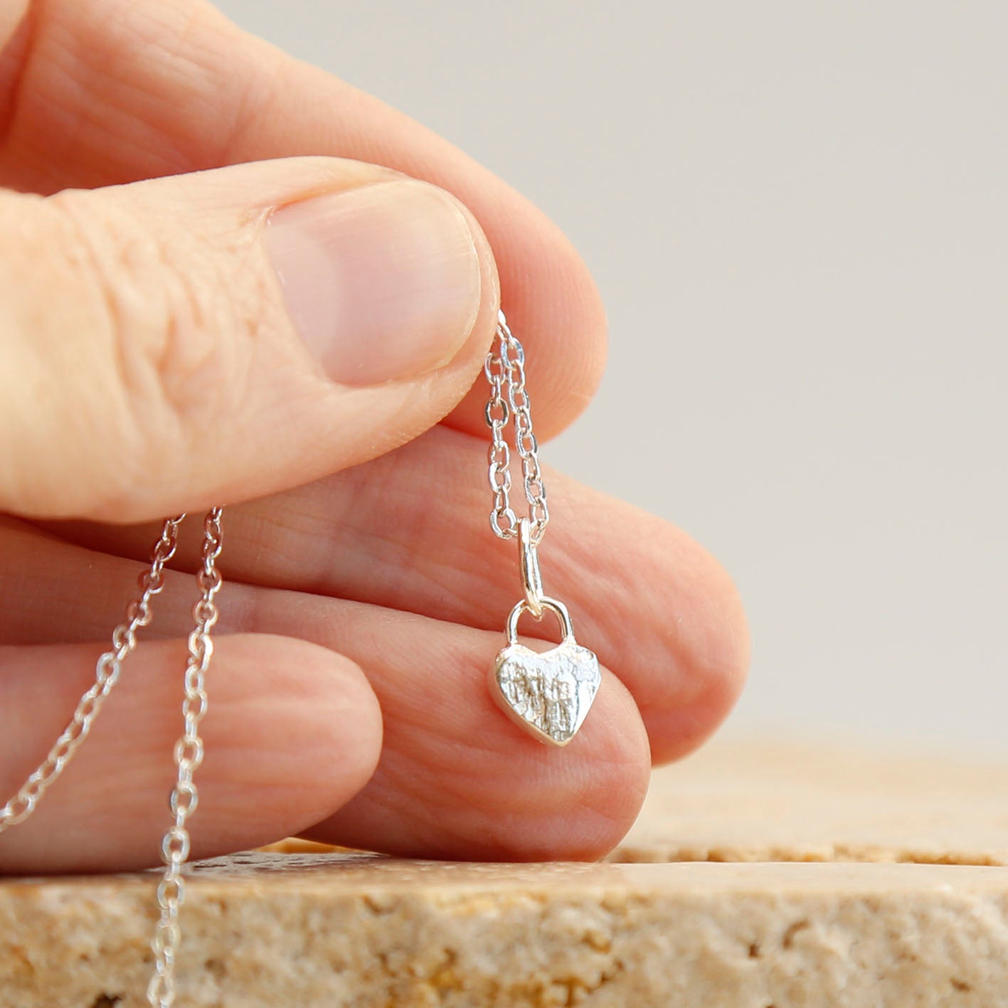 sterling silver heart pendant v.4