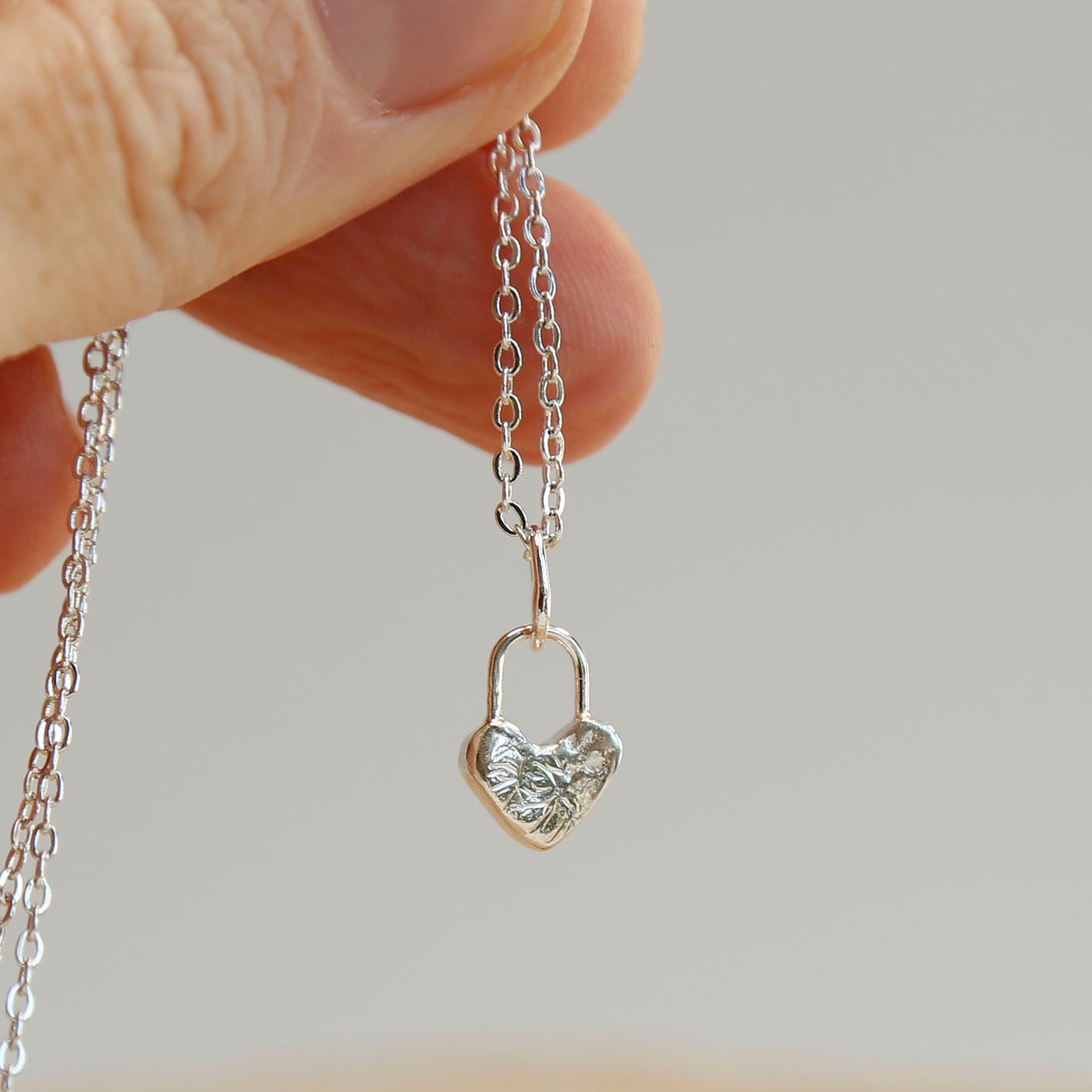 sterling silver heart pendant v.3