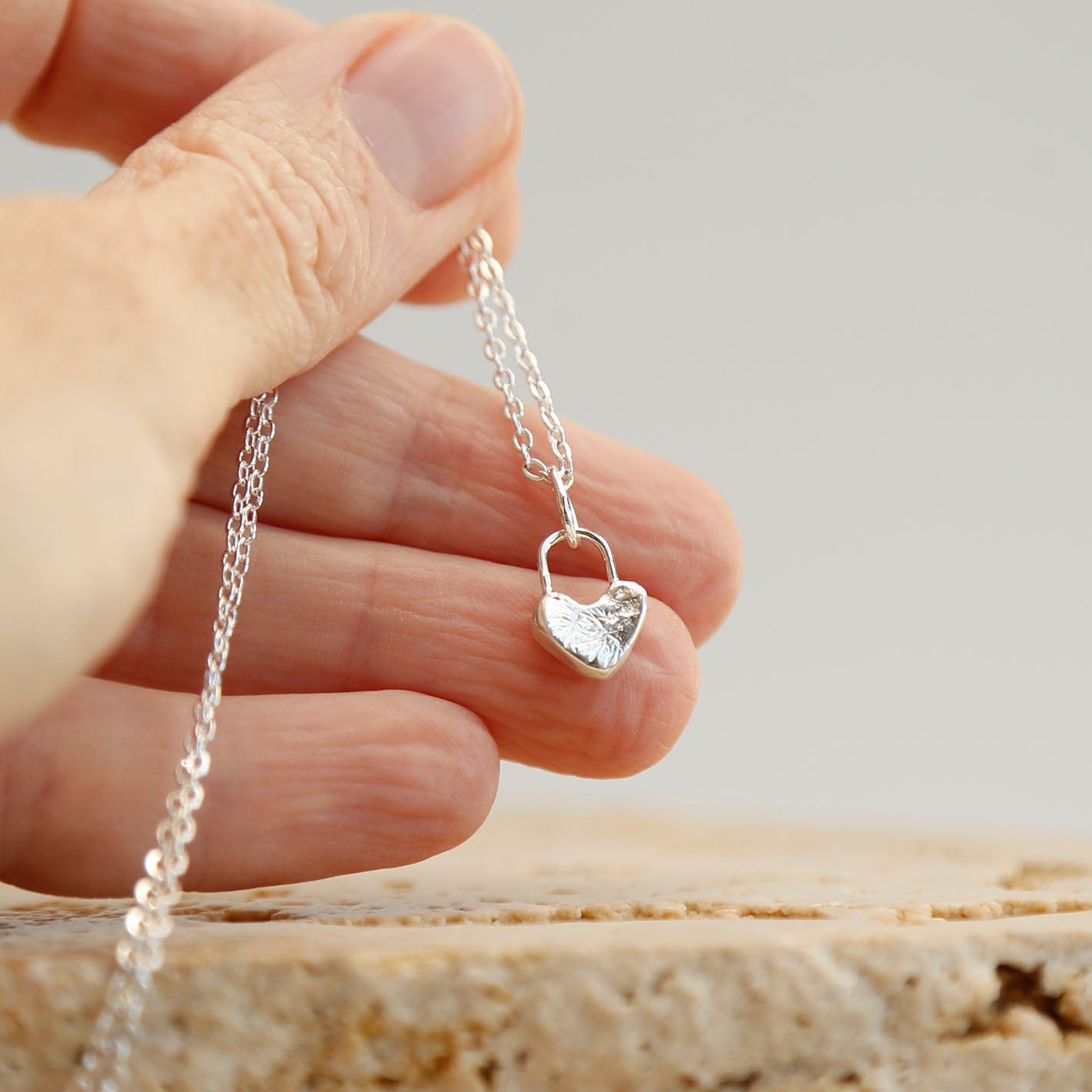 sterling silver heart pendant v.3