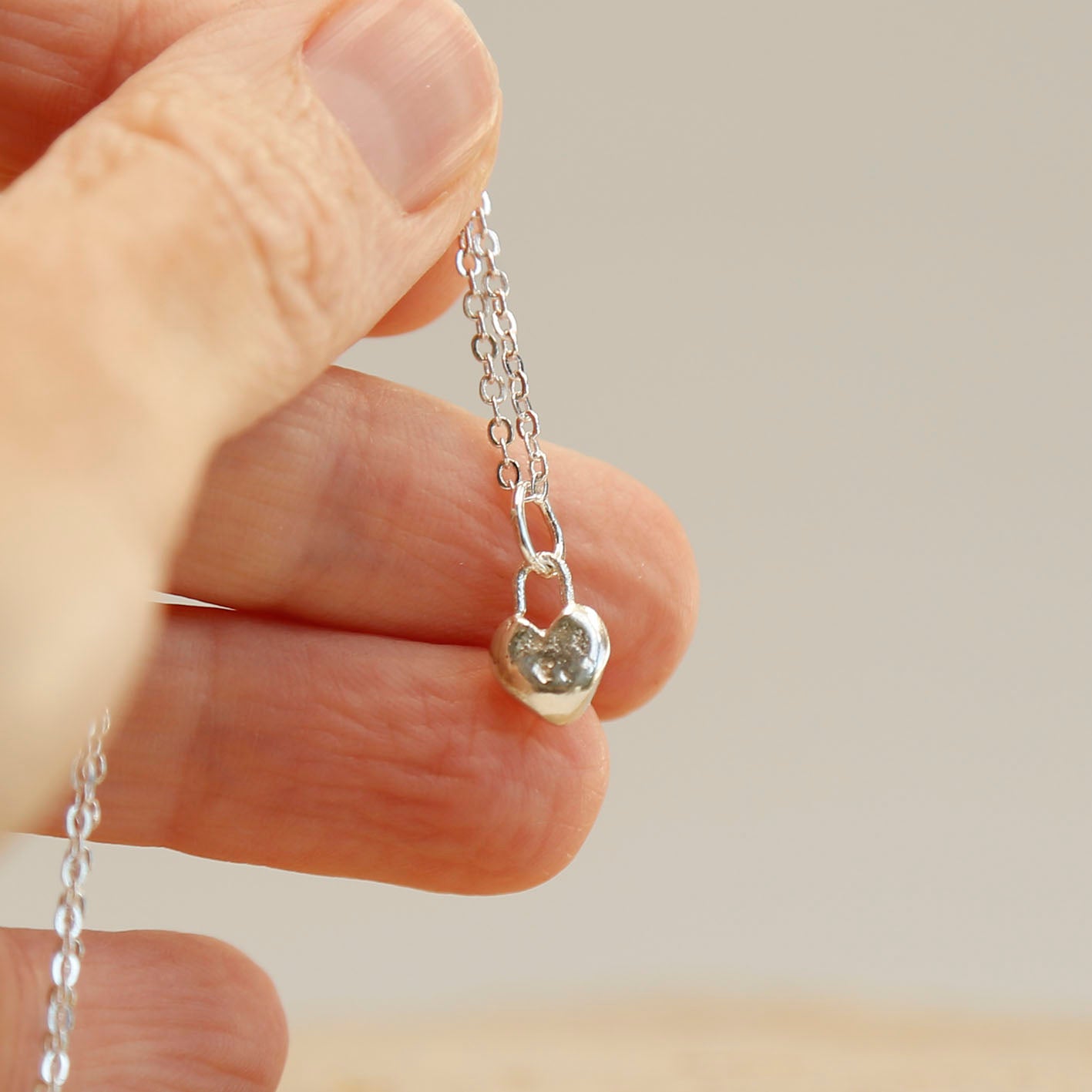 sterling silver heart pendant v.2