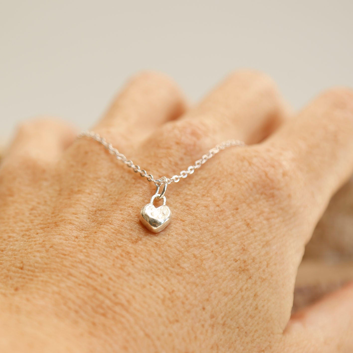 sterling silver heart pendant v.2