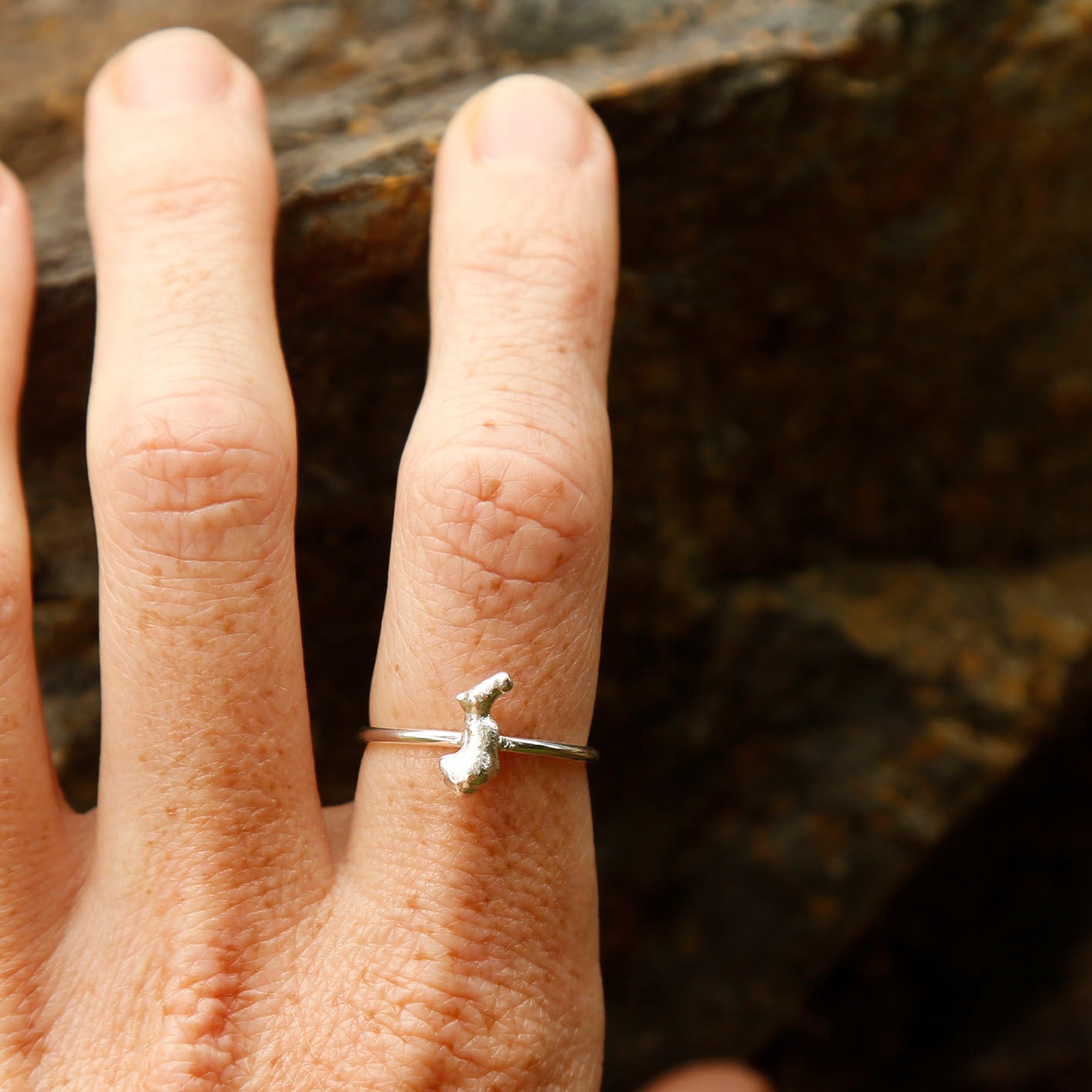 silver seahorse ring | reef #6