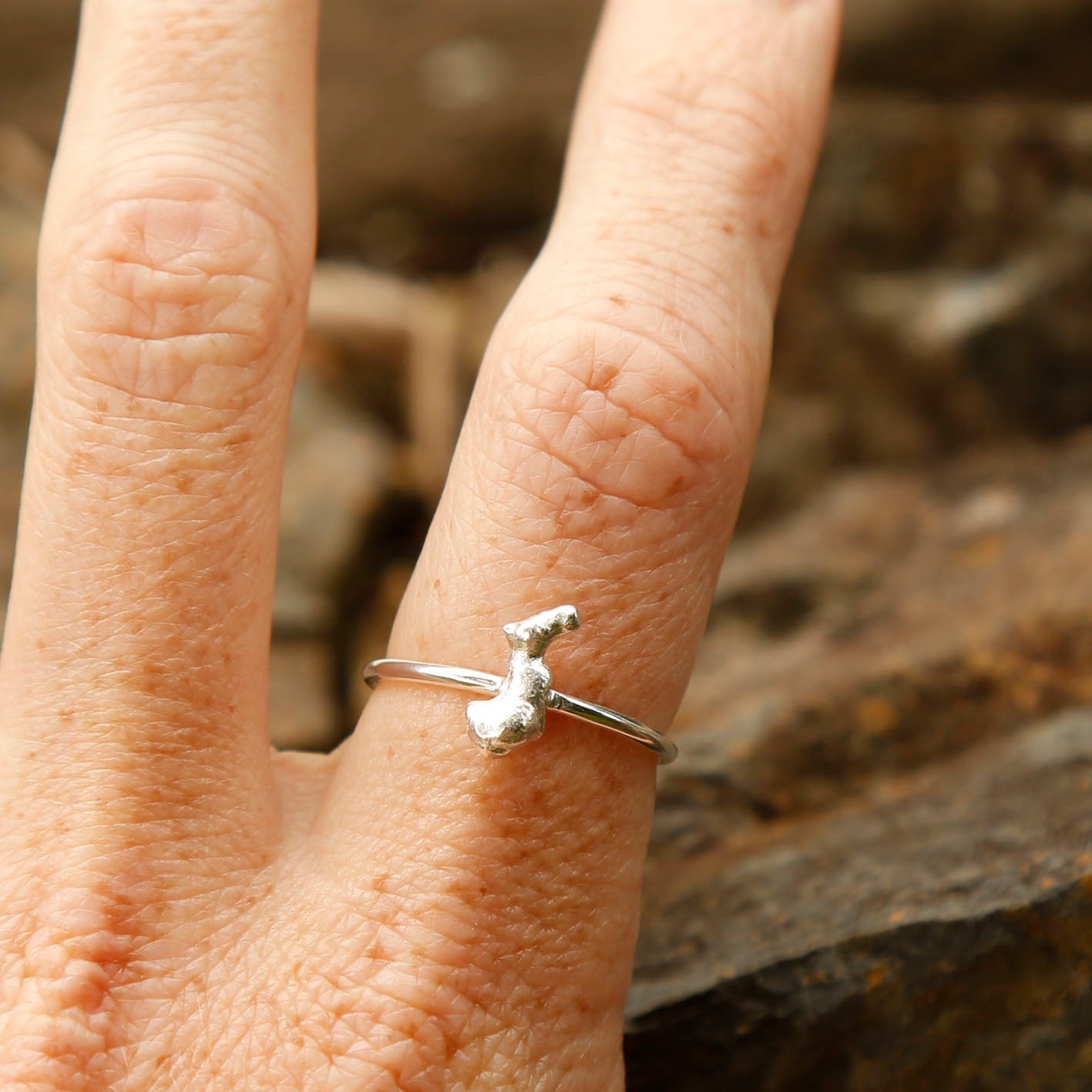 silver seahorse ring | reef #6