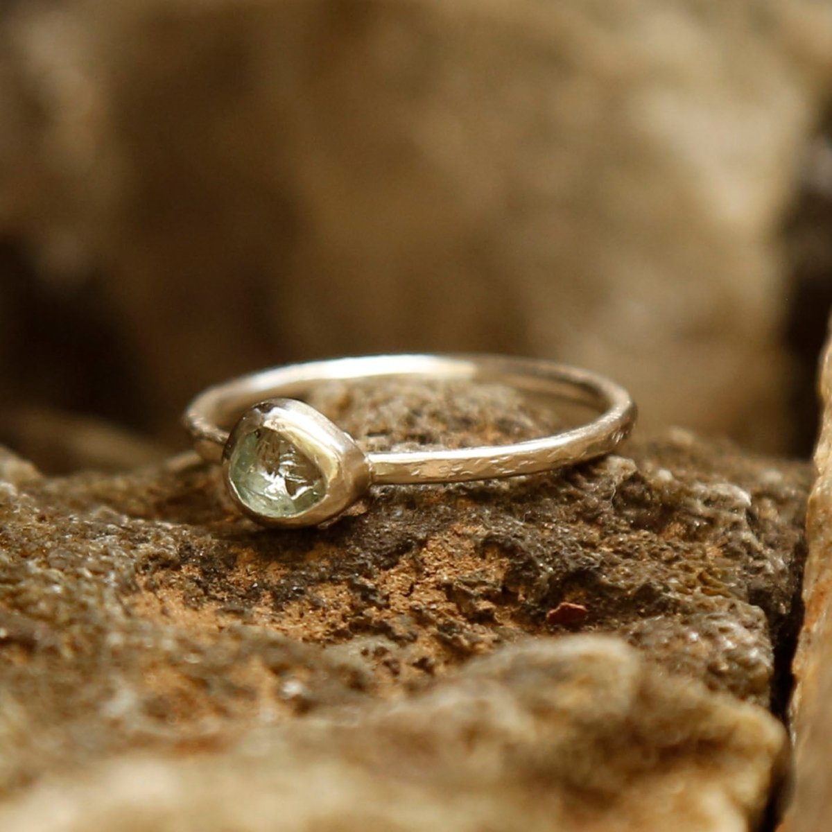 aquamarine ring silver
