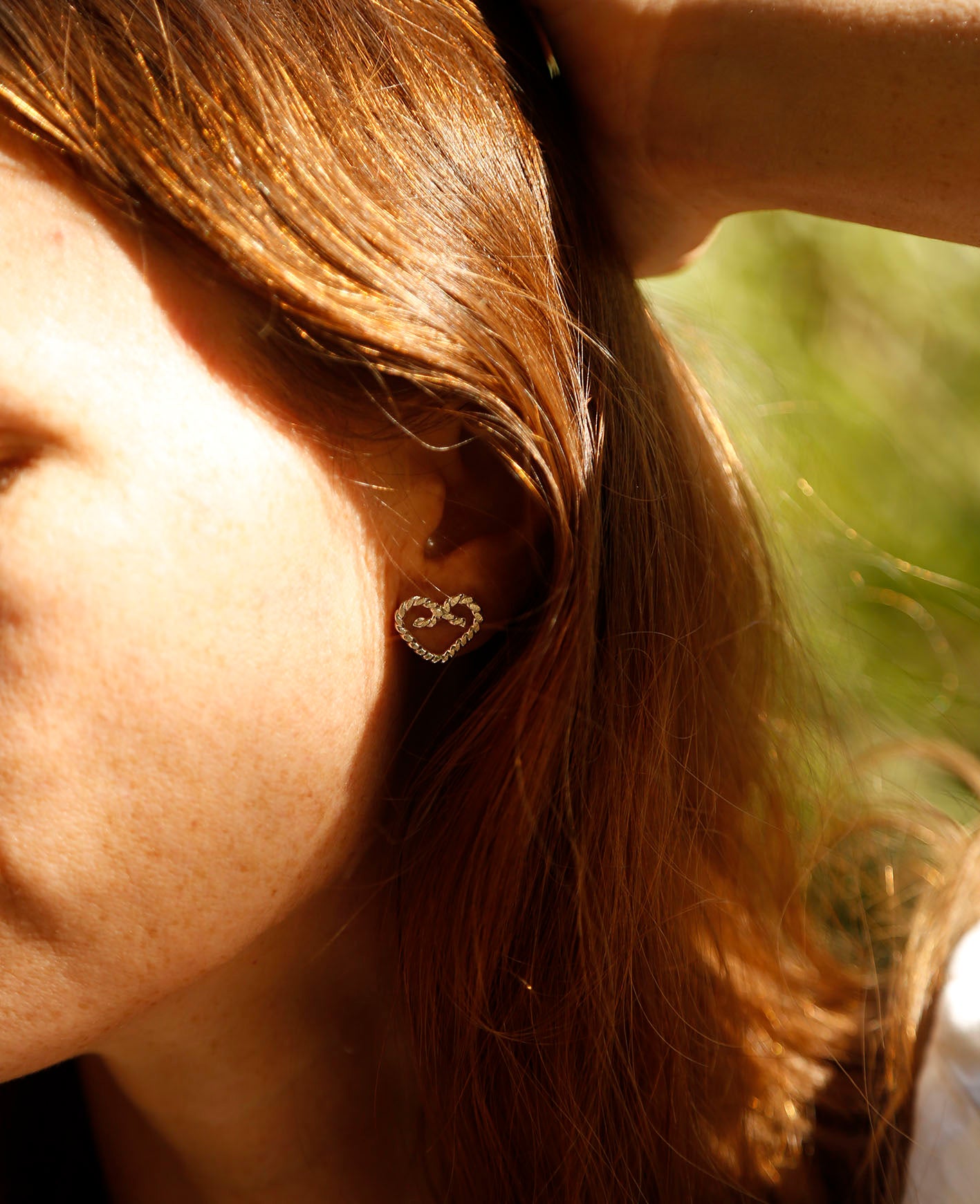 rope heart earrings | no.3 | solid silver