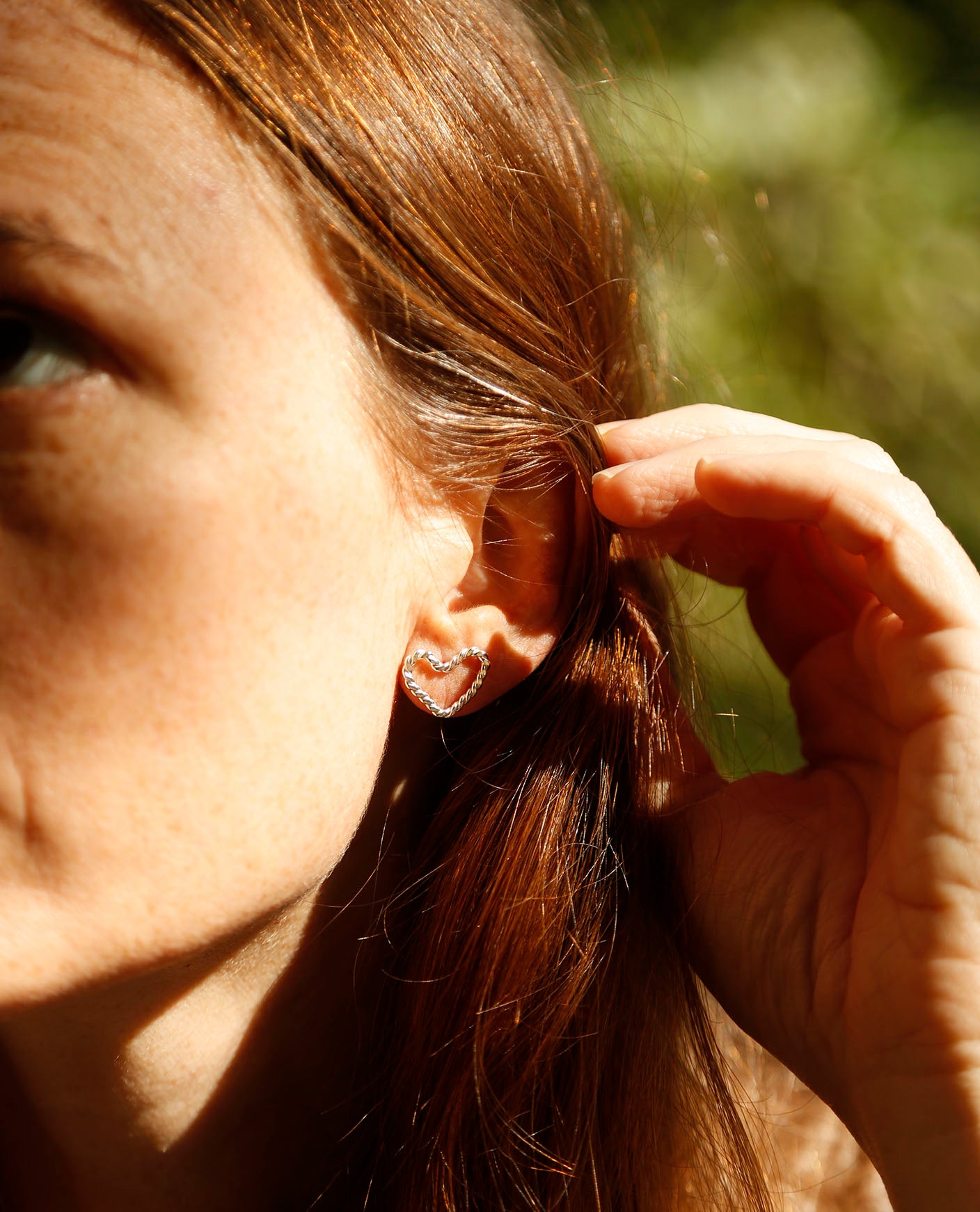 rope heart earrings | no.2 | solid silver