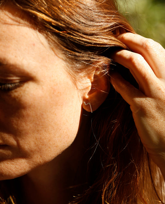 lightning bolt earrings | solid silver