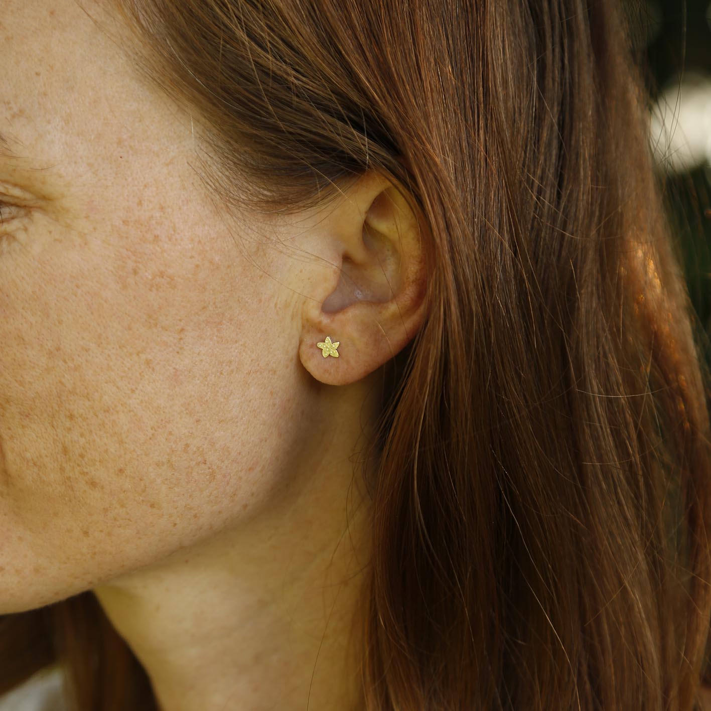 small sea star earrings | solid silver