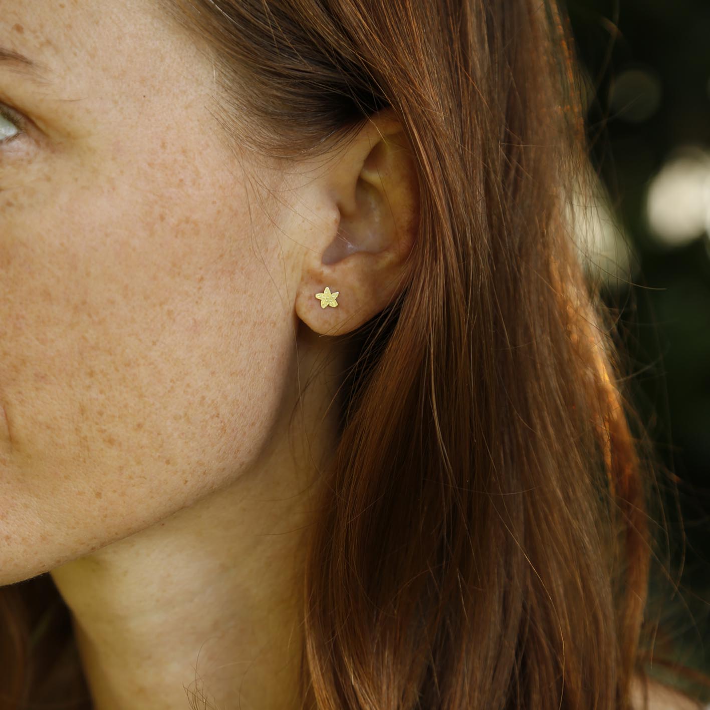 small sea star earrings | solid silver