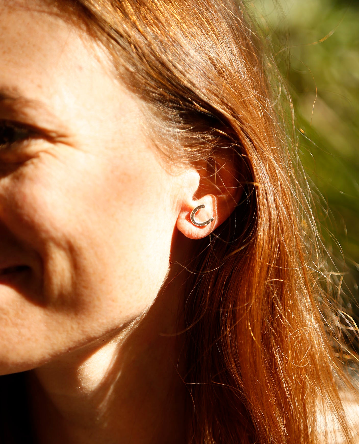 horseshoe earrings | solid silver