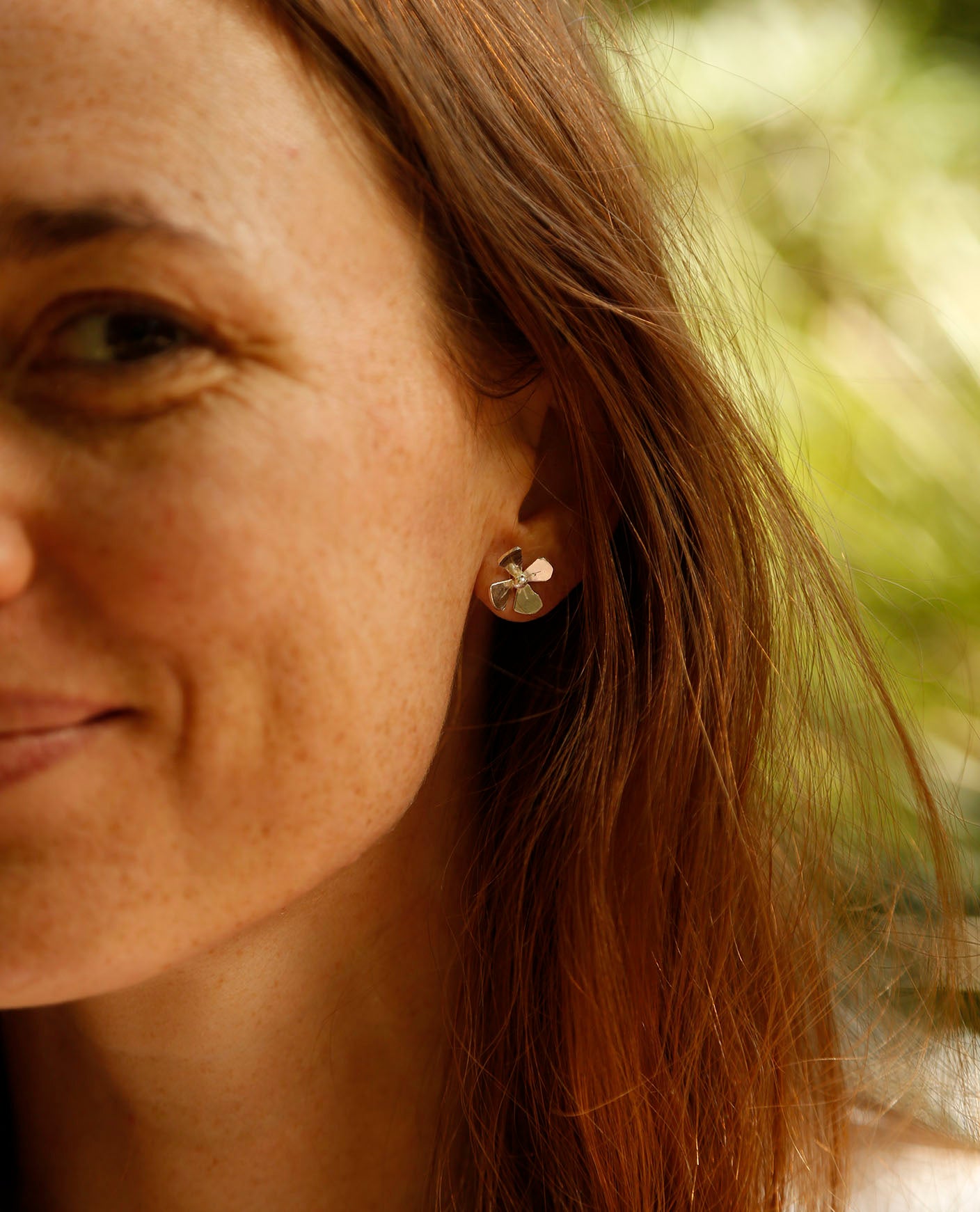 daisy earrings | solid silver