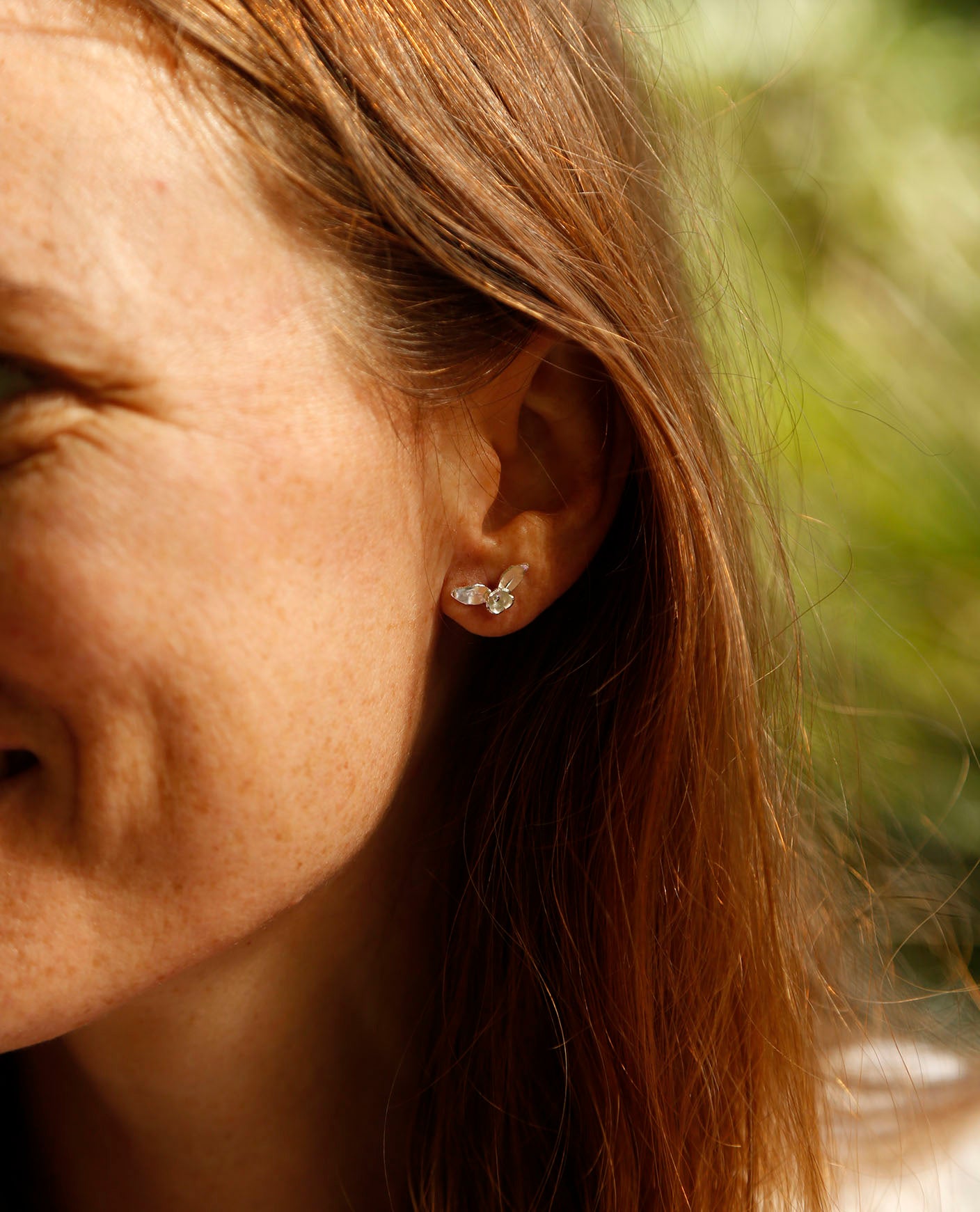 daisy leaf earrings | solid silver