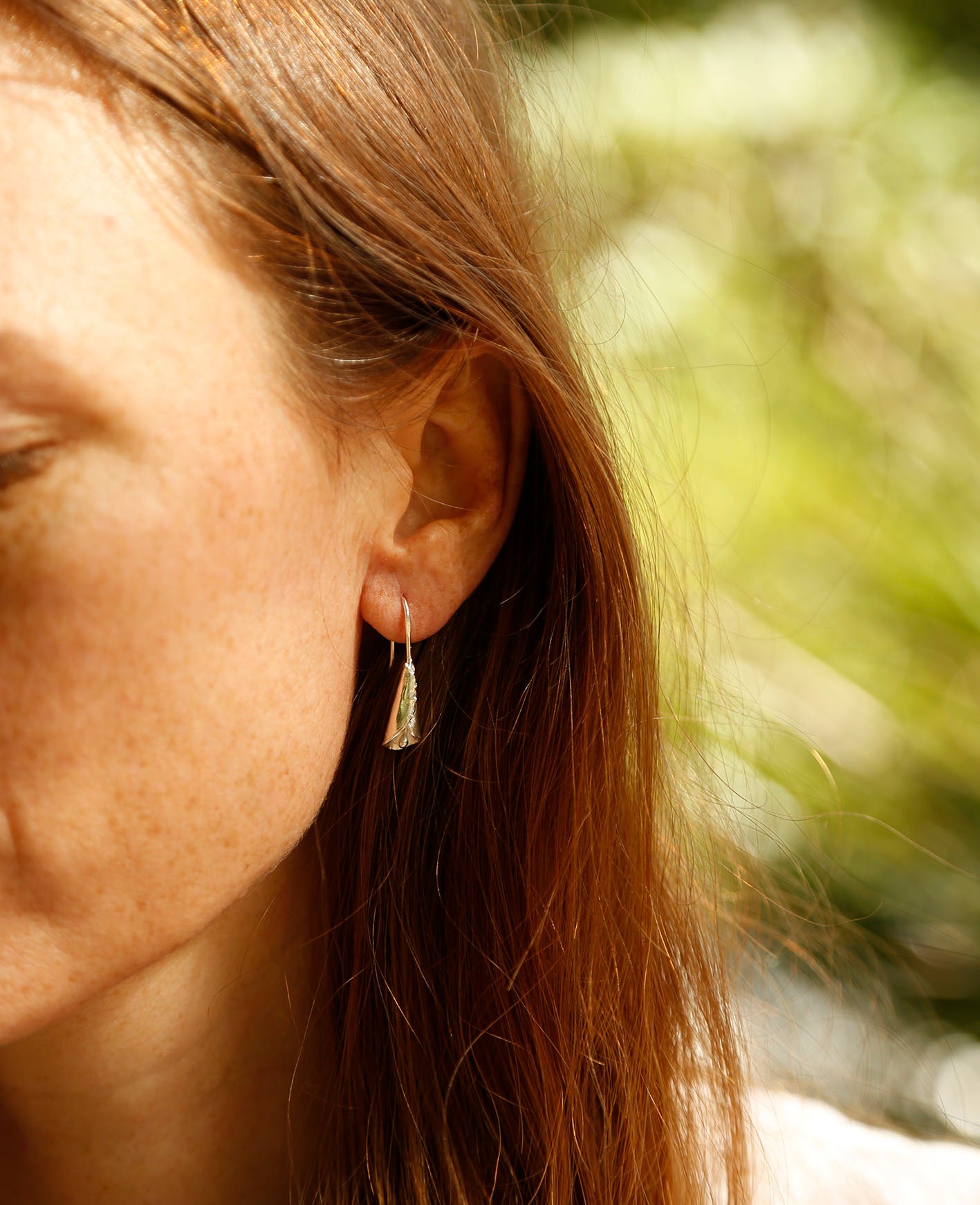 peace lily earrings | solid silver