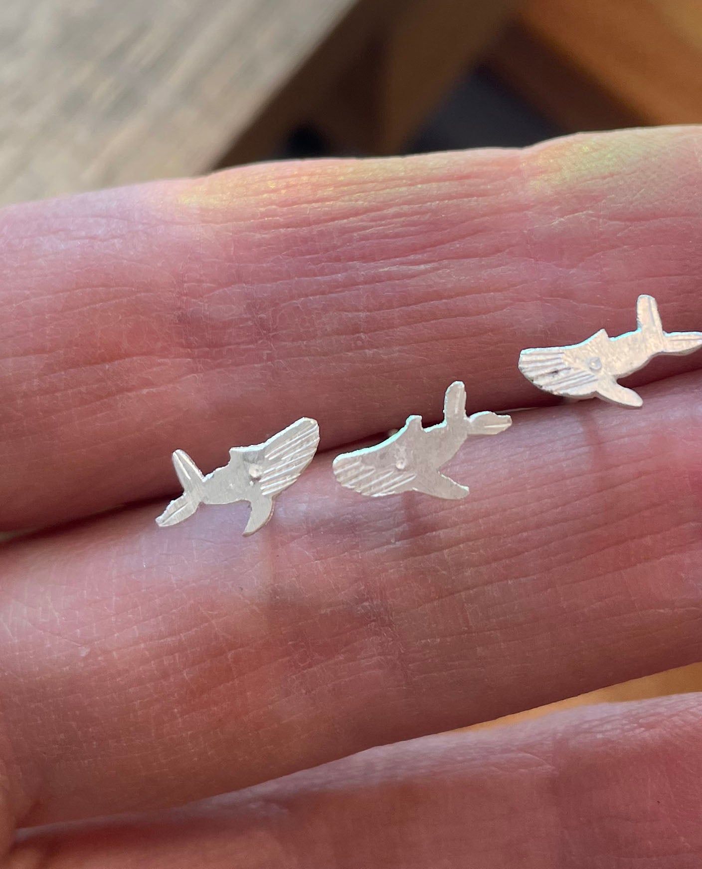 humpback whale studs | solid silver