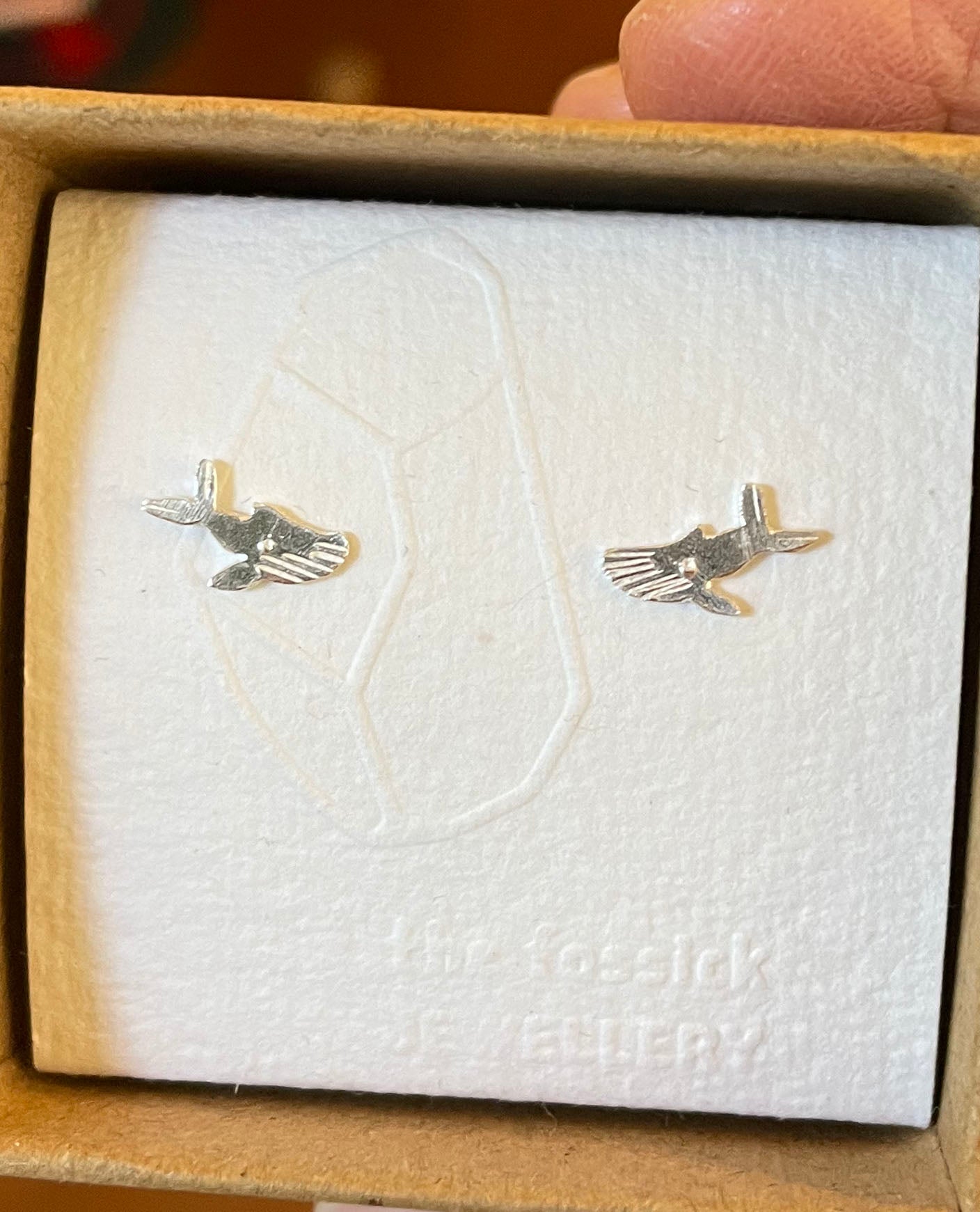 humpback whale studs | solid silver