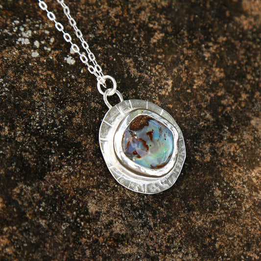 opal pendant | solid silver