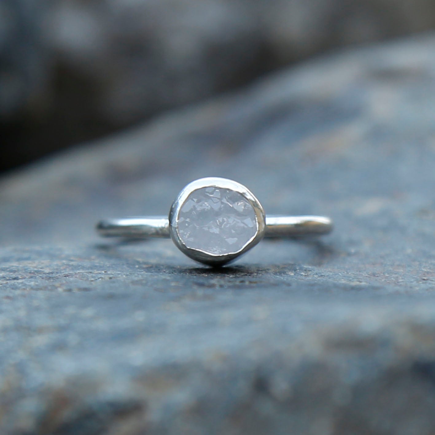 blue agate druzy ring v.4 | N