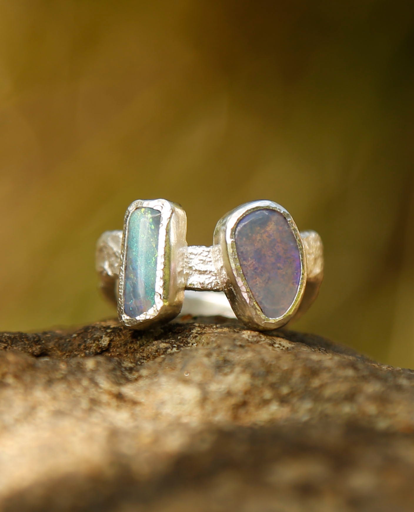 opal ring | solid silver | O