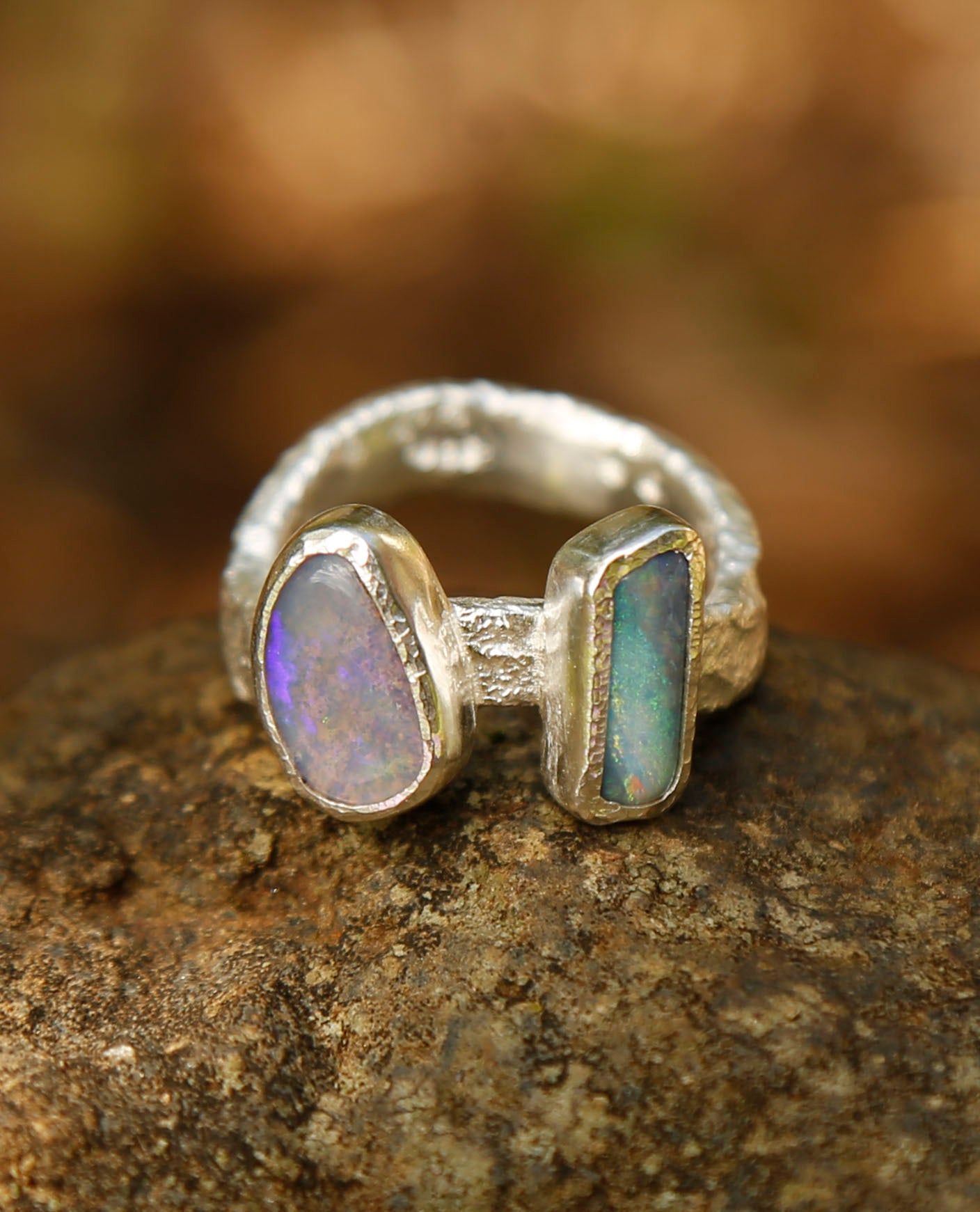 opal ring | solid silver | O