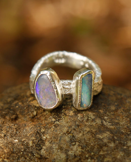 opal ring | solid silver | O