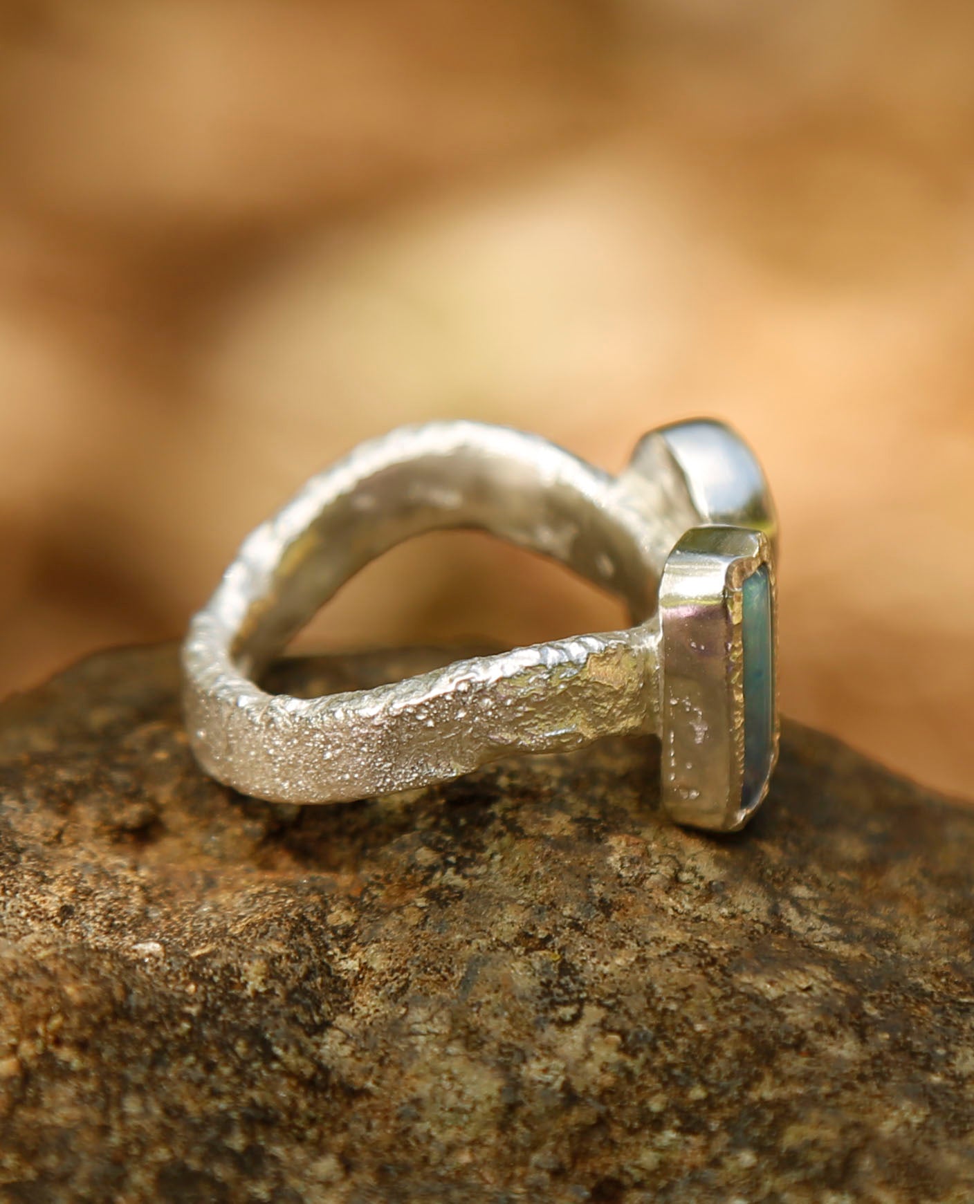 opal ring | solid silver | O