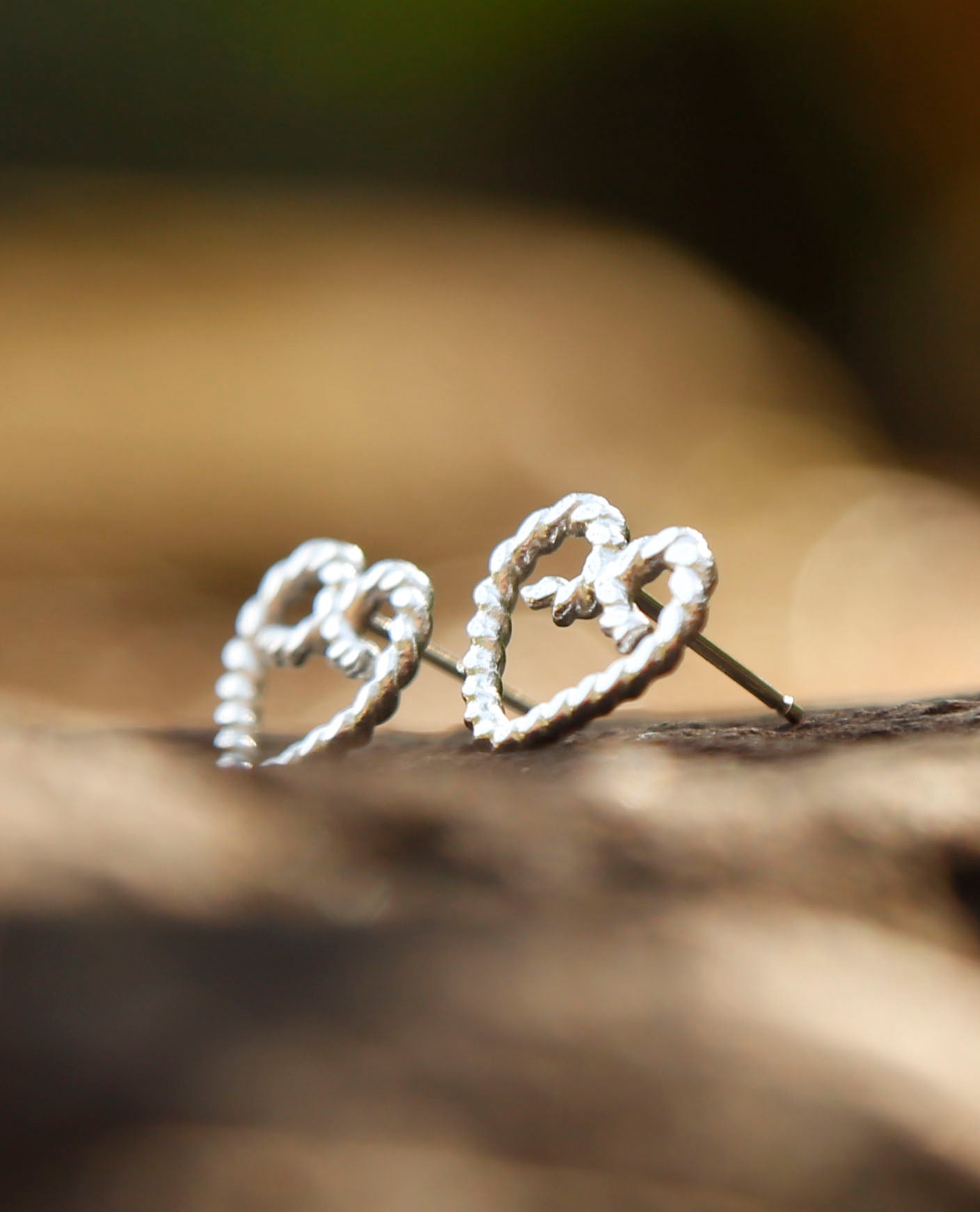 rope heart earrings | no.3 | solid silver