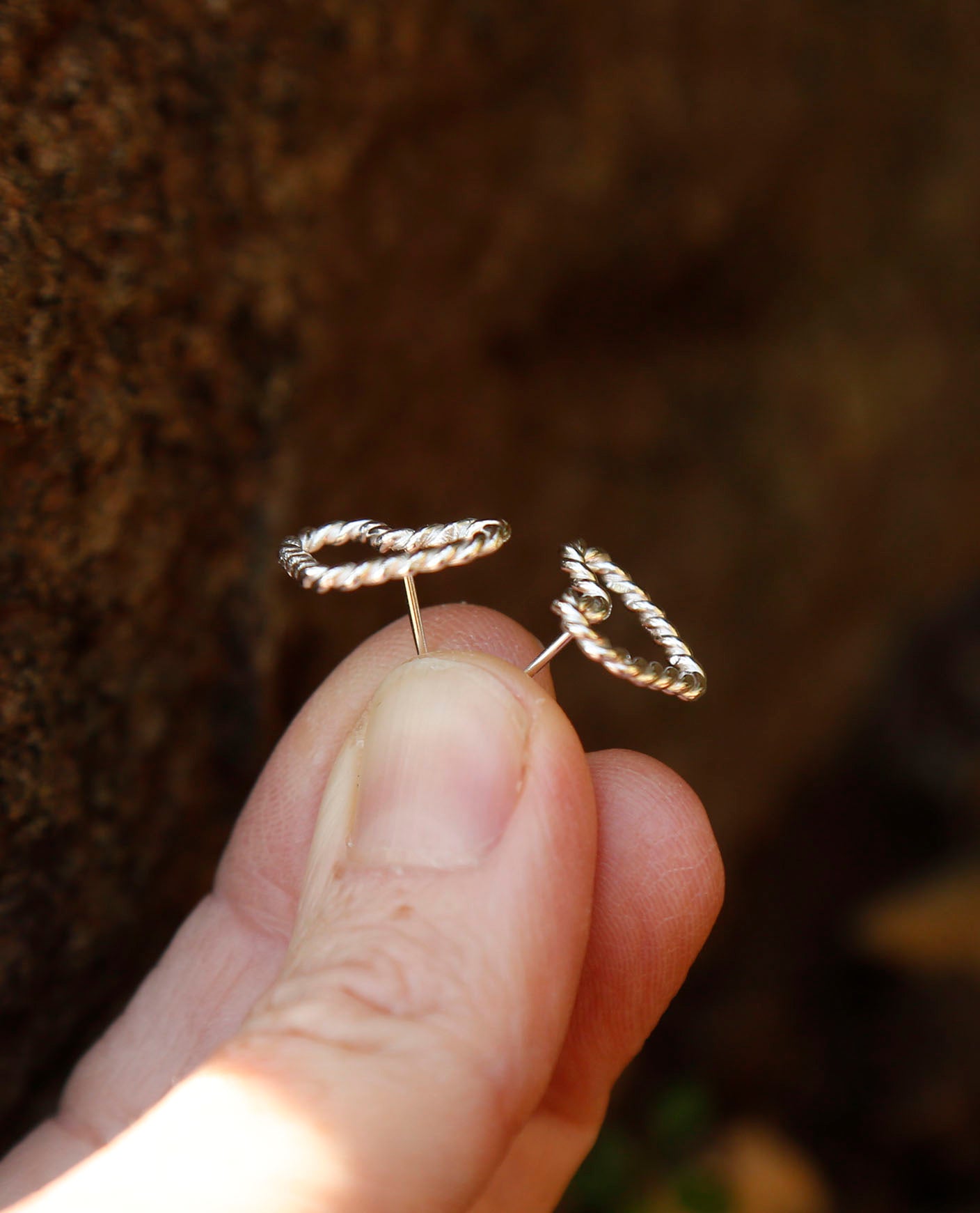rope heart earrings | no.2 | solid silver