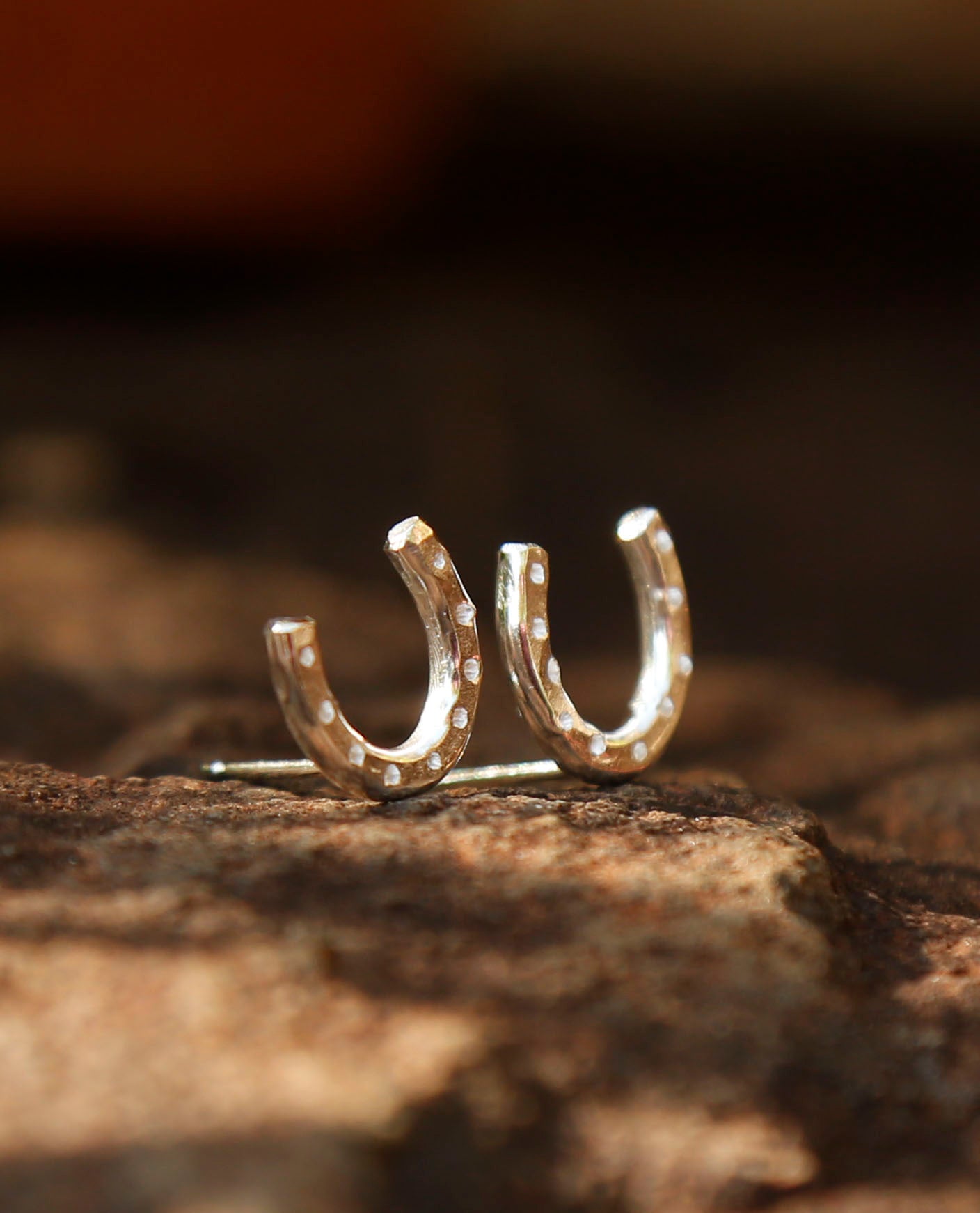 horseshoe earrings | solid silver